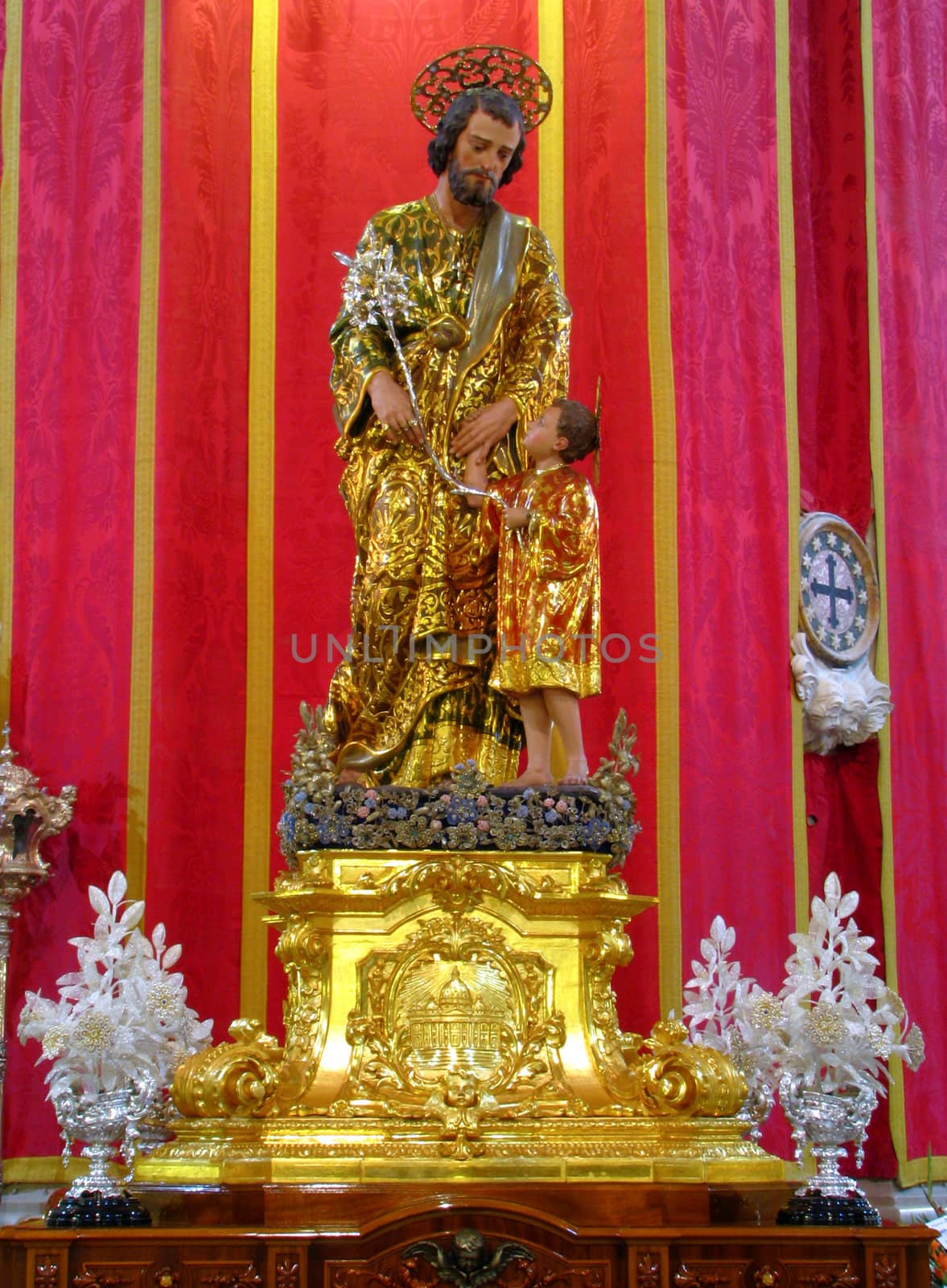 The statue of Saint Joseph in Ghaxaq, Malta.