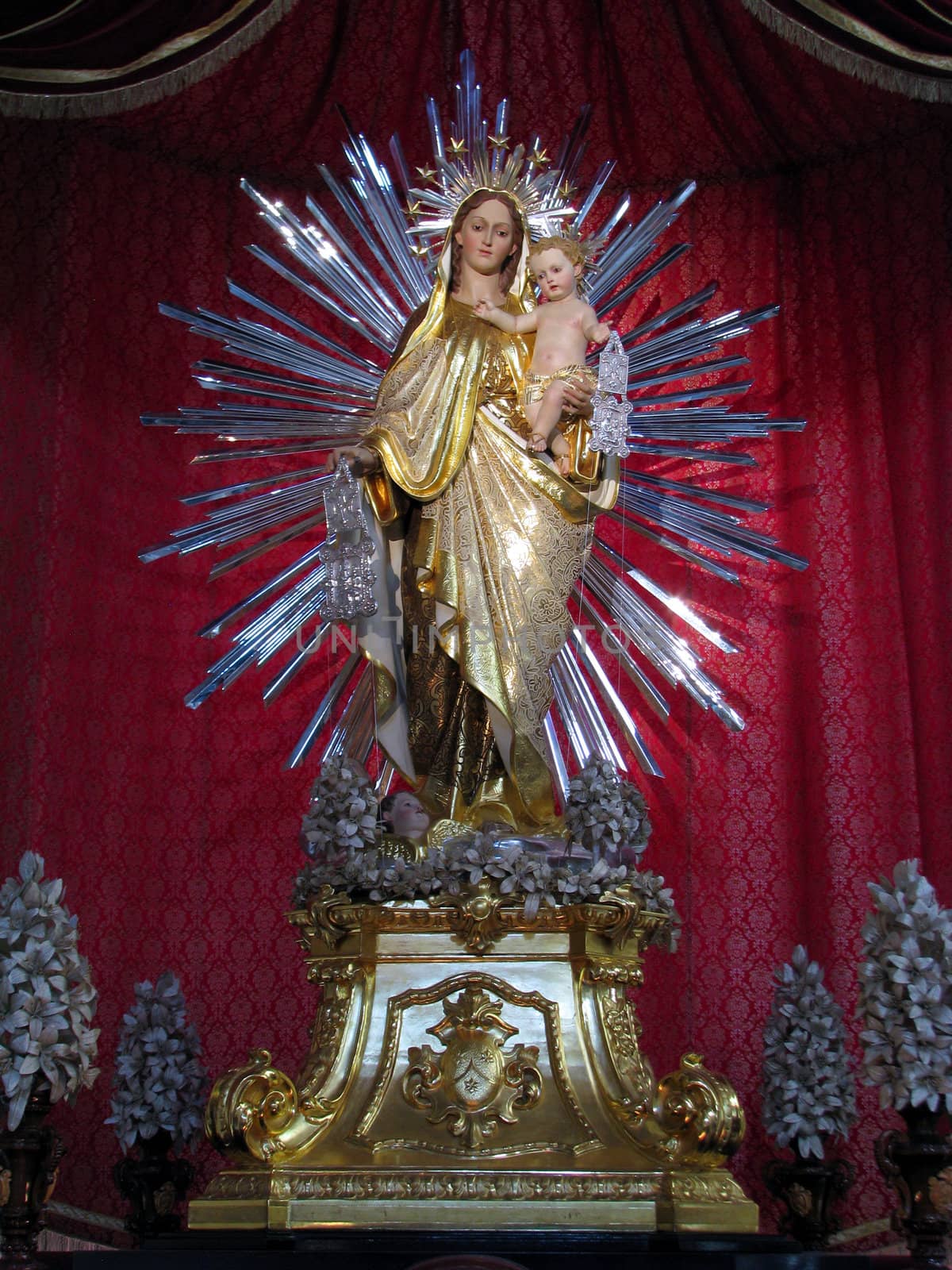 The statue of Our Lady of Mount Carmel in Gzira, malta.