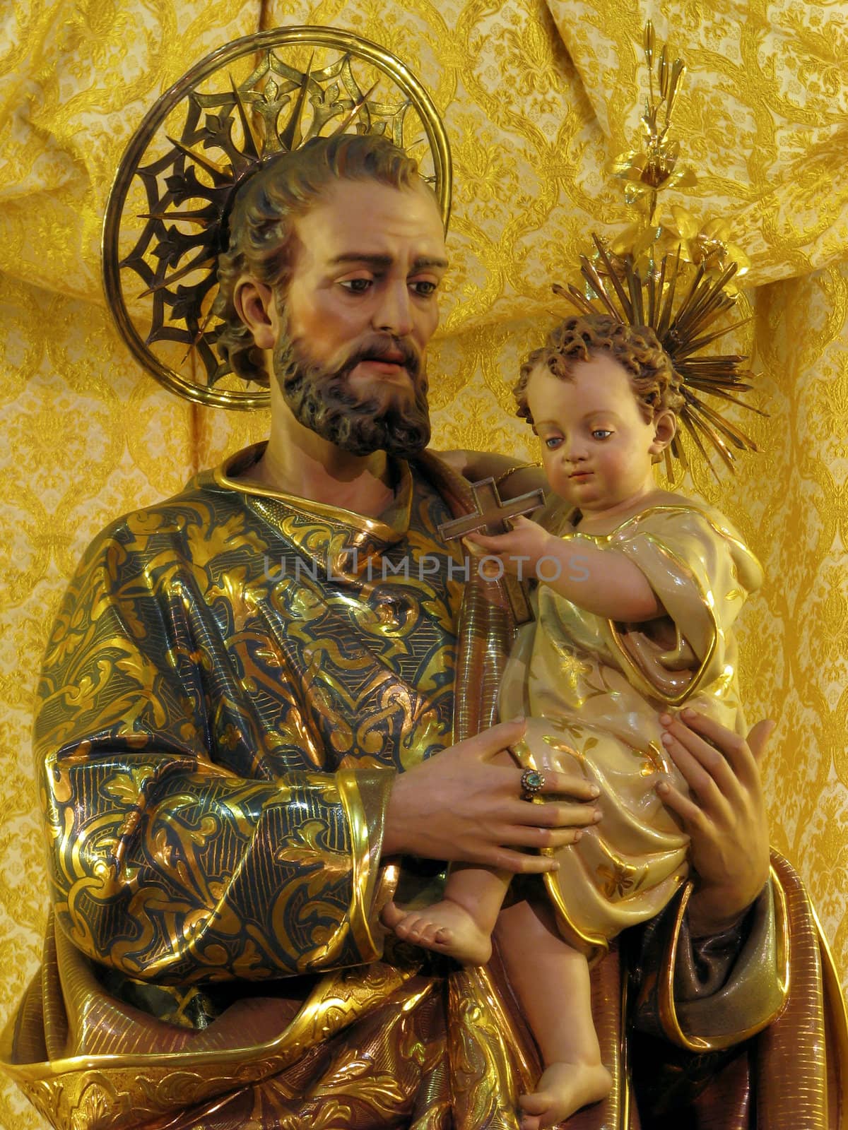 A detail of the statue of Saint Joseph in Msida, 
Malta.