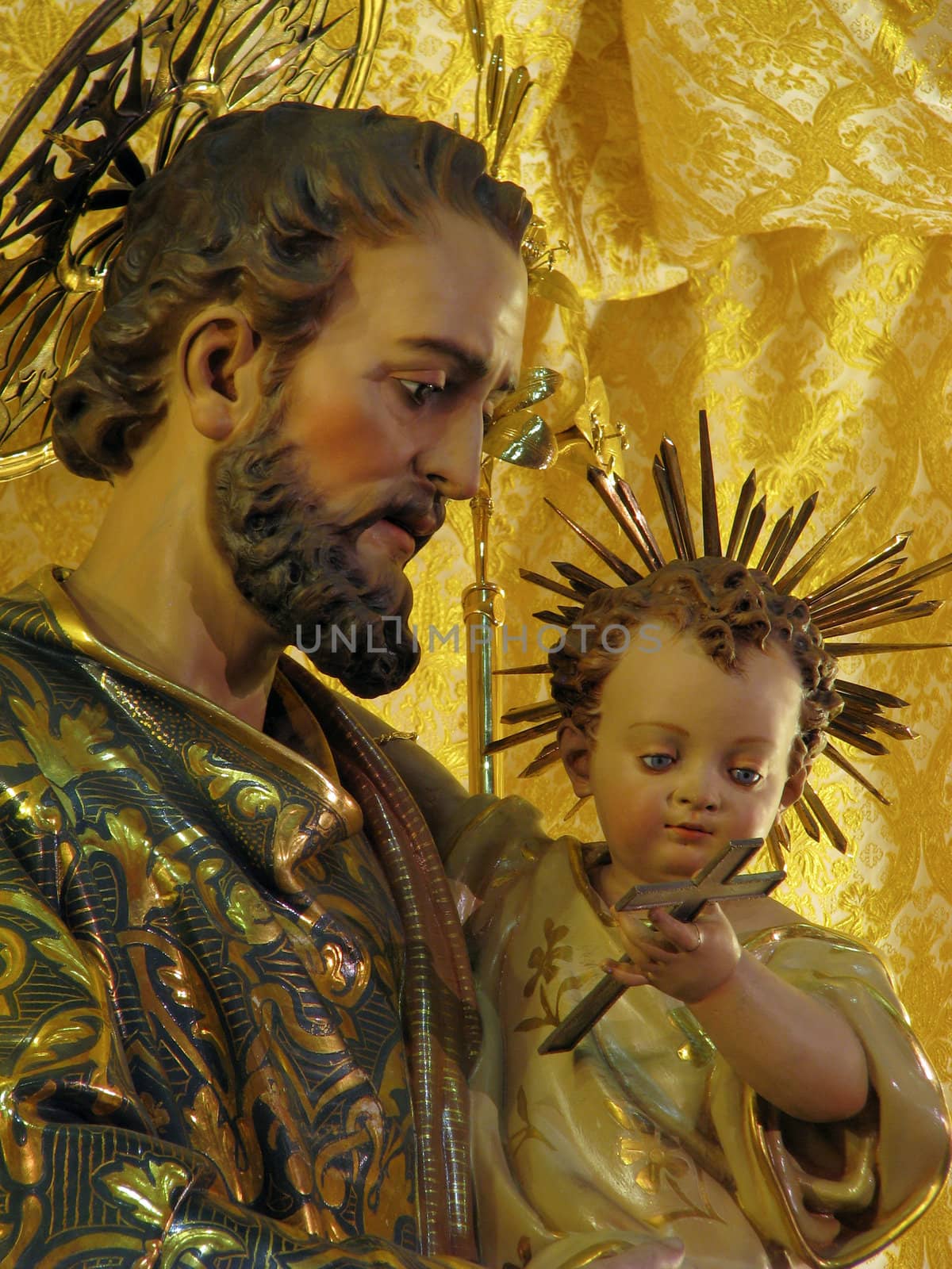 A detail of the statue of Saint Joseph in Msida, 
Malta.