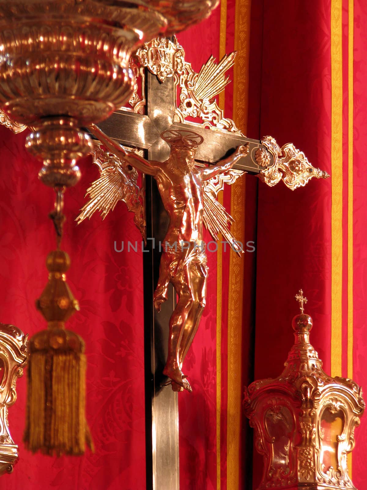 A Processional Cross used during the feast of Saint Catherine in Zurrieq, Malta.