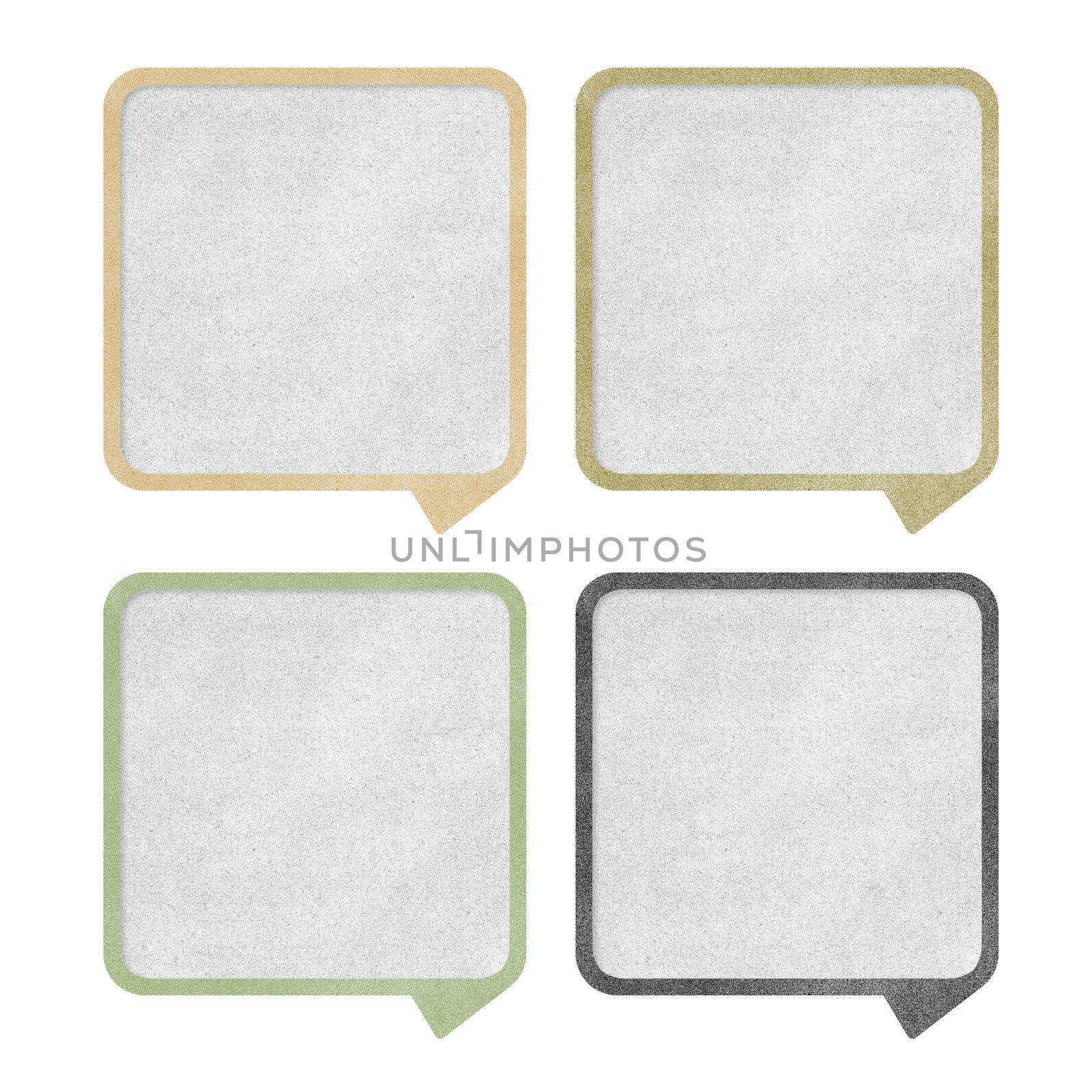 Paper texture ,Talk tag on white background