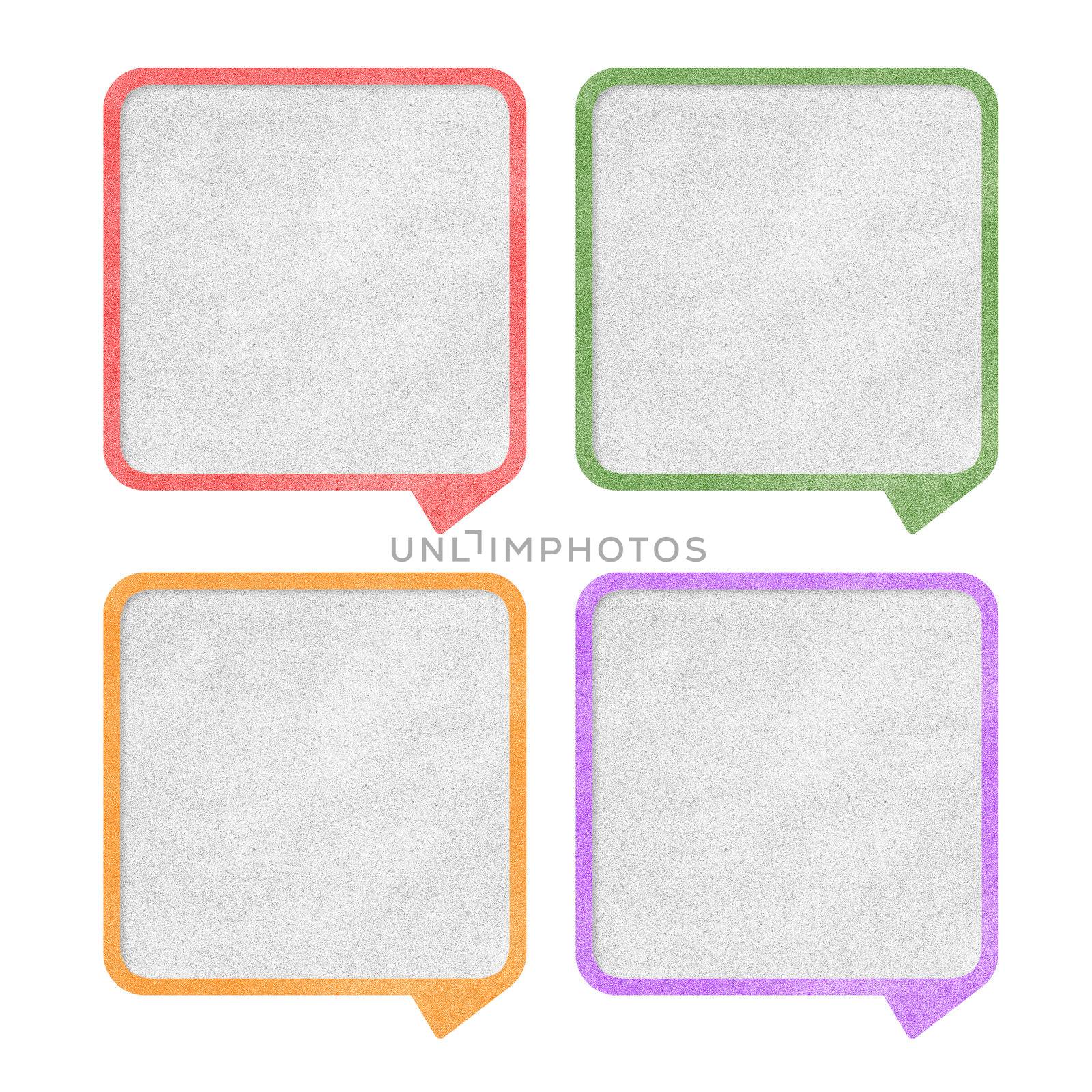 Paper texture ,Talk tag on white background