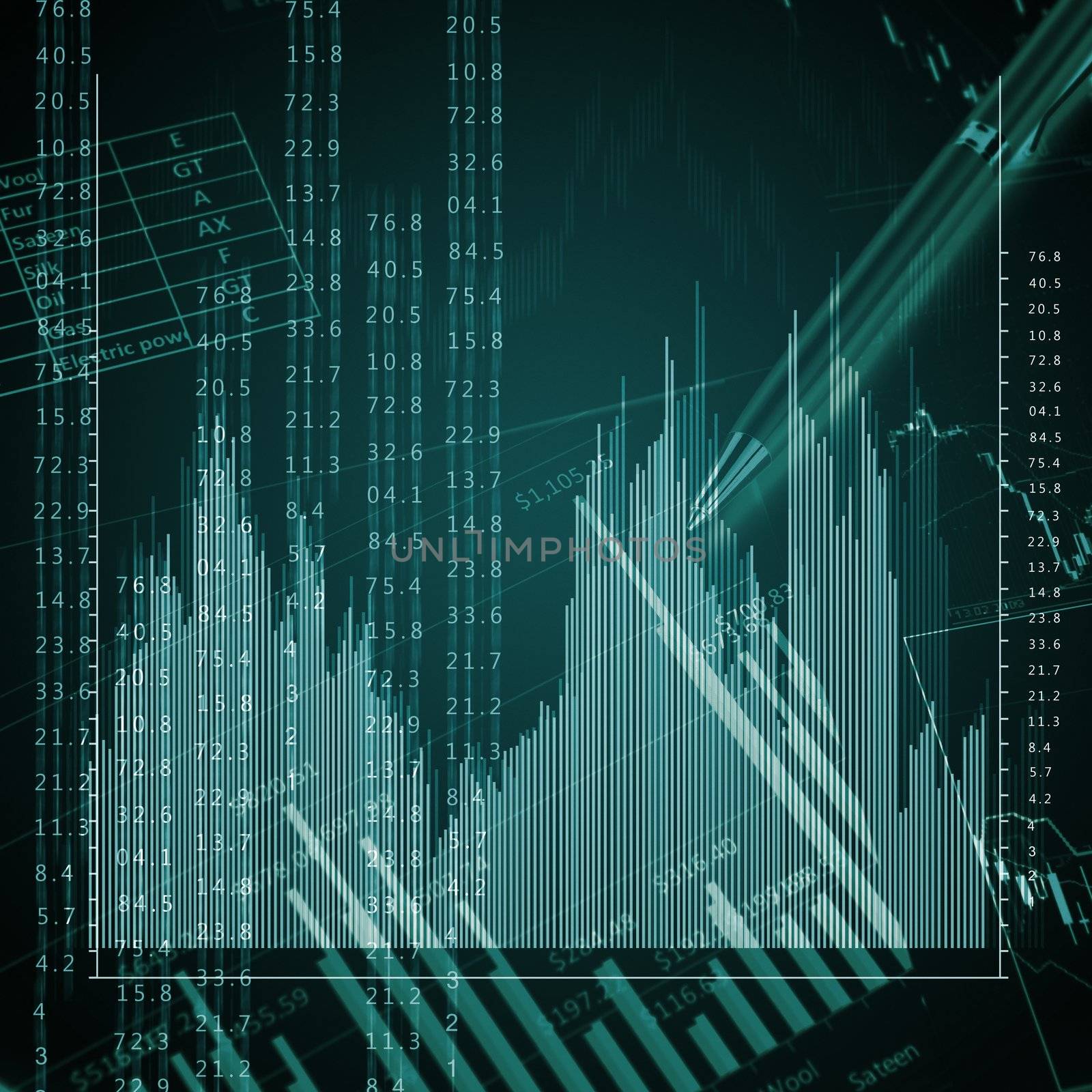 Colour business finance chart, diagram, bar, graphs