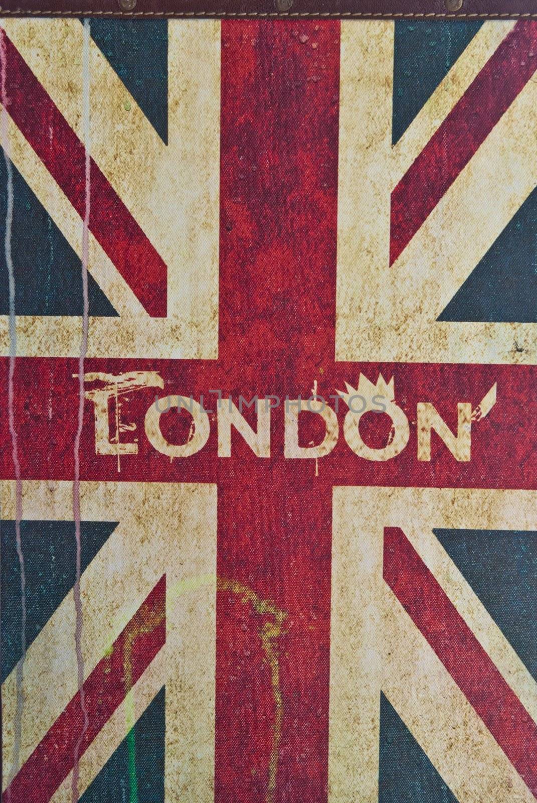 UK flag with london in th middle by sasilsolutions