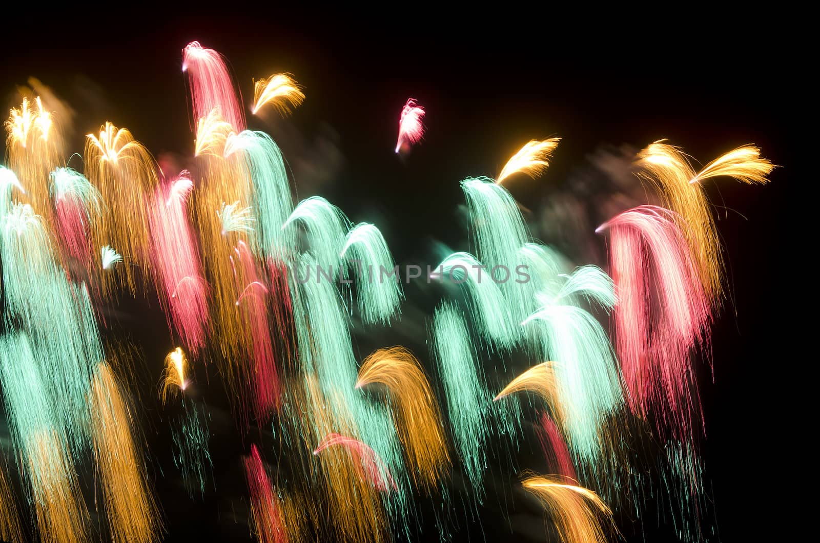 Fireworks during the New Year's celebration in the Philippines