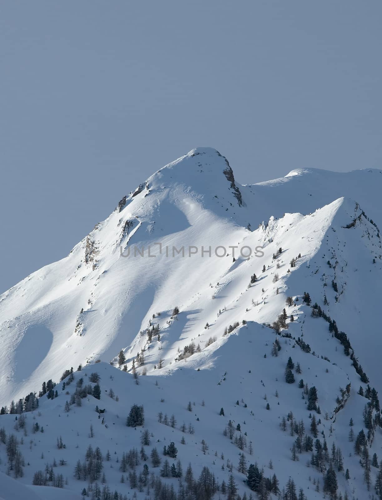 High mountains covered by snow