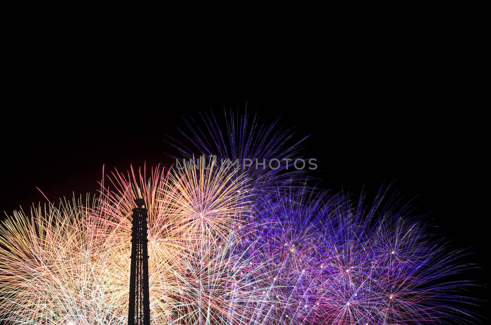 Fireworks during the New Year's celebration in the Philippines