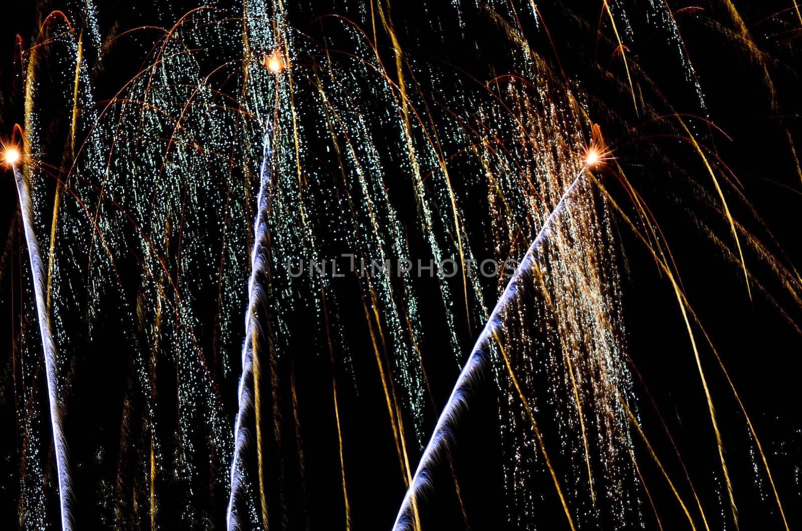 Fireworks during the New Year's celebration in the Philippines