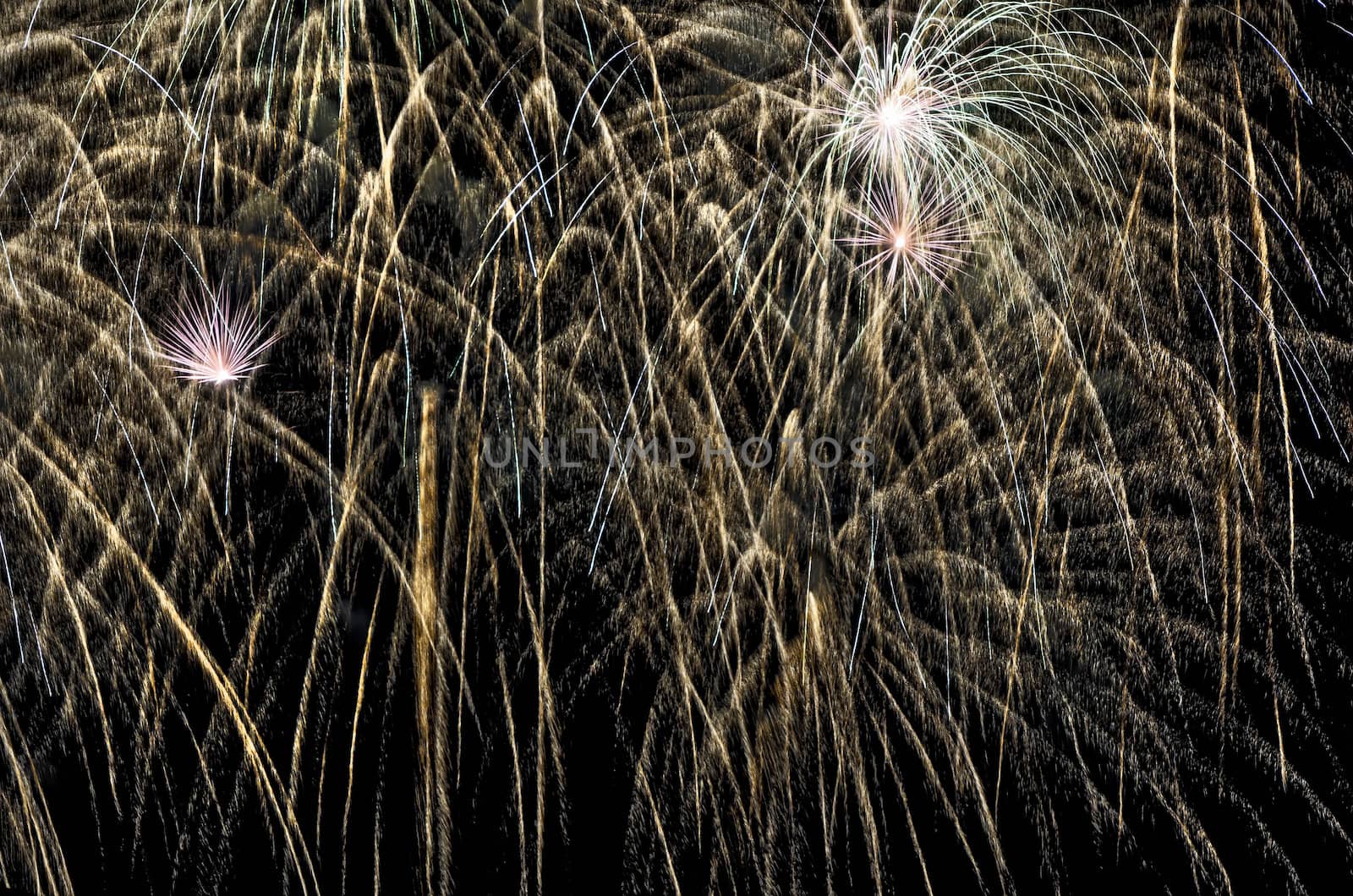 Fireworks during the New Year's celebration in the Philippines