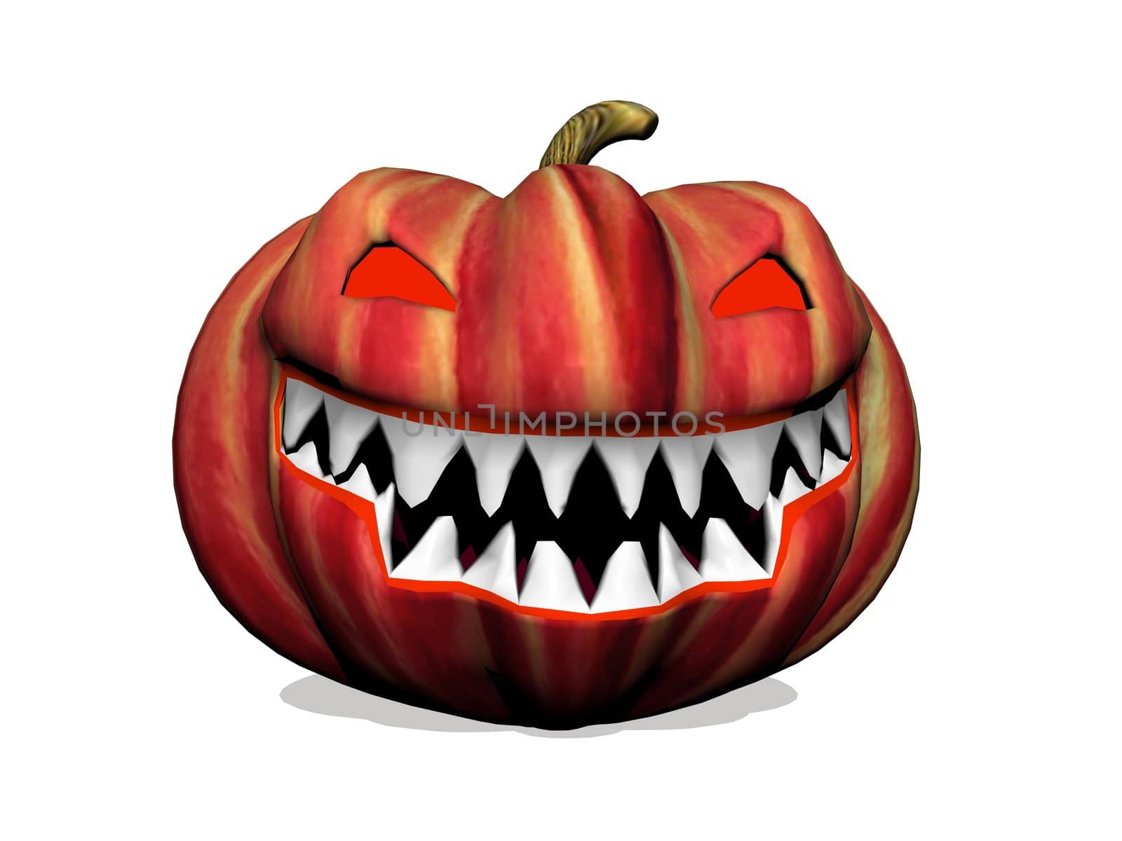 Pumpkins for halloween in white background