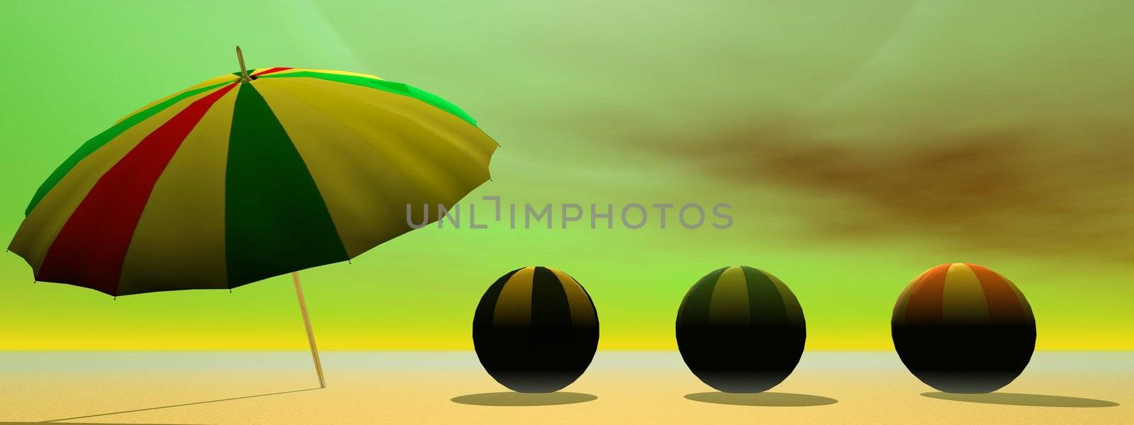 beach and balls by mariephotos