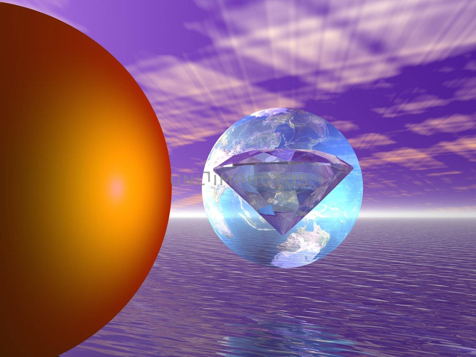 diamond and earth