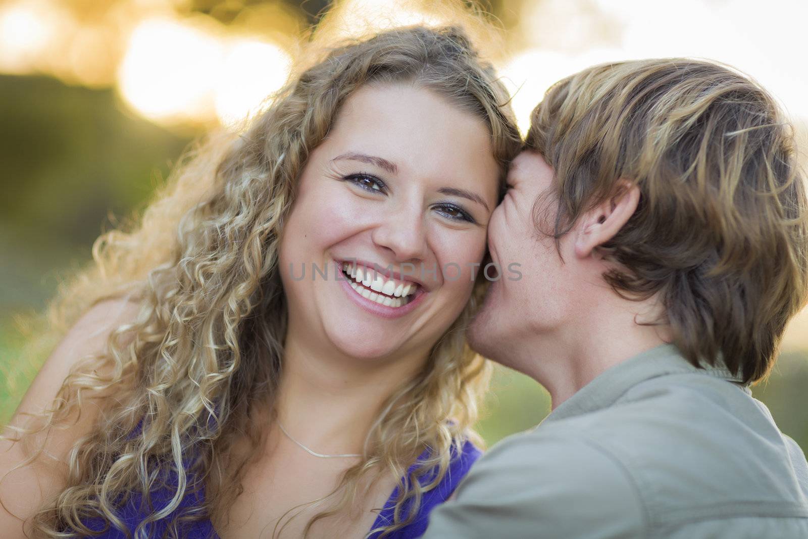 An Attractive Couple Enjoying A Day in the Park Together.