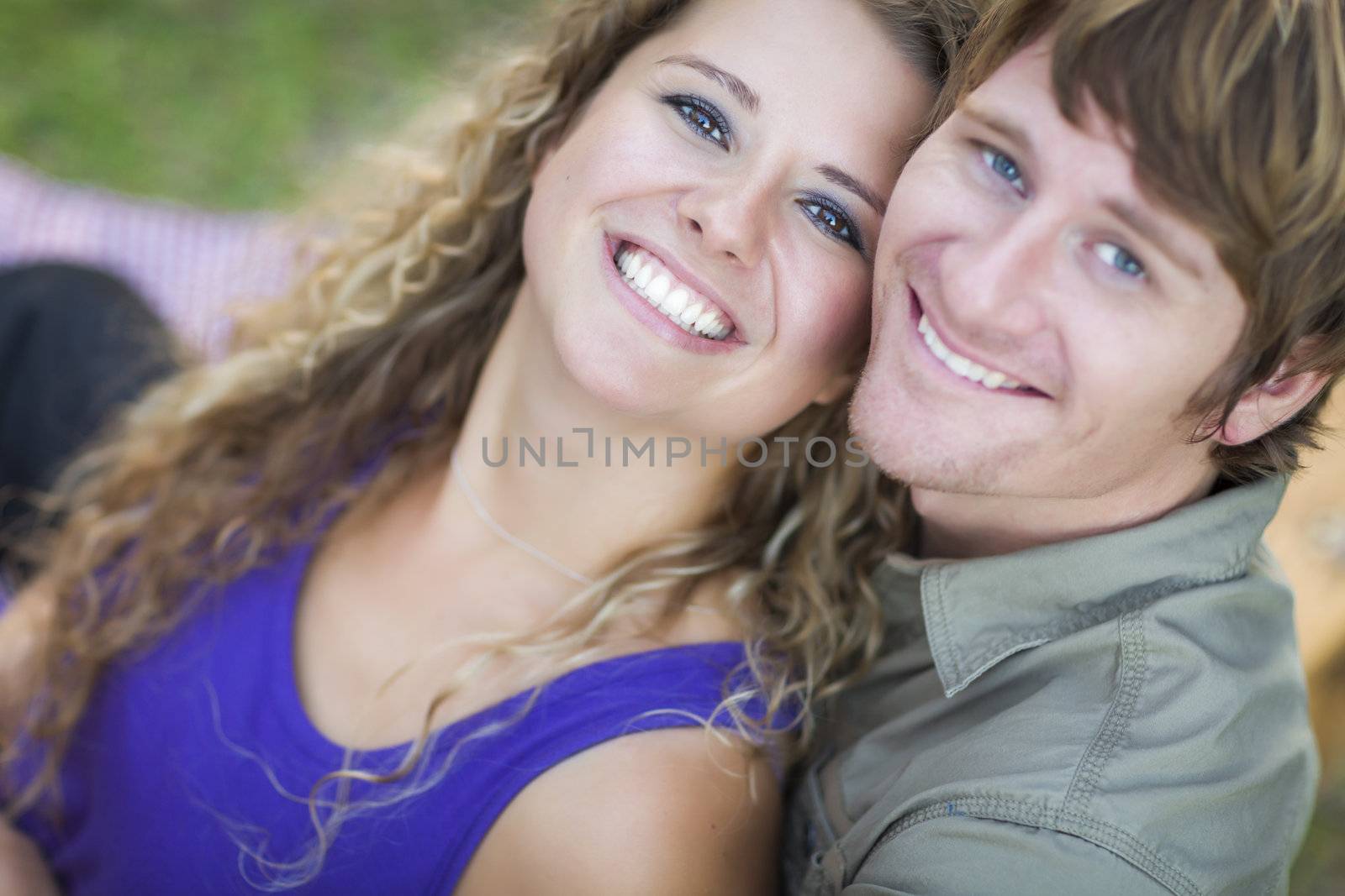 An Attractive Couple Enjoying A Day in the Park Together.