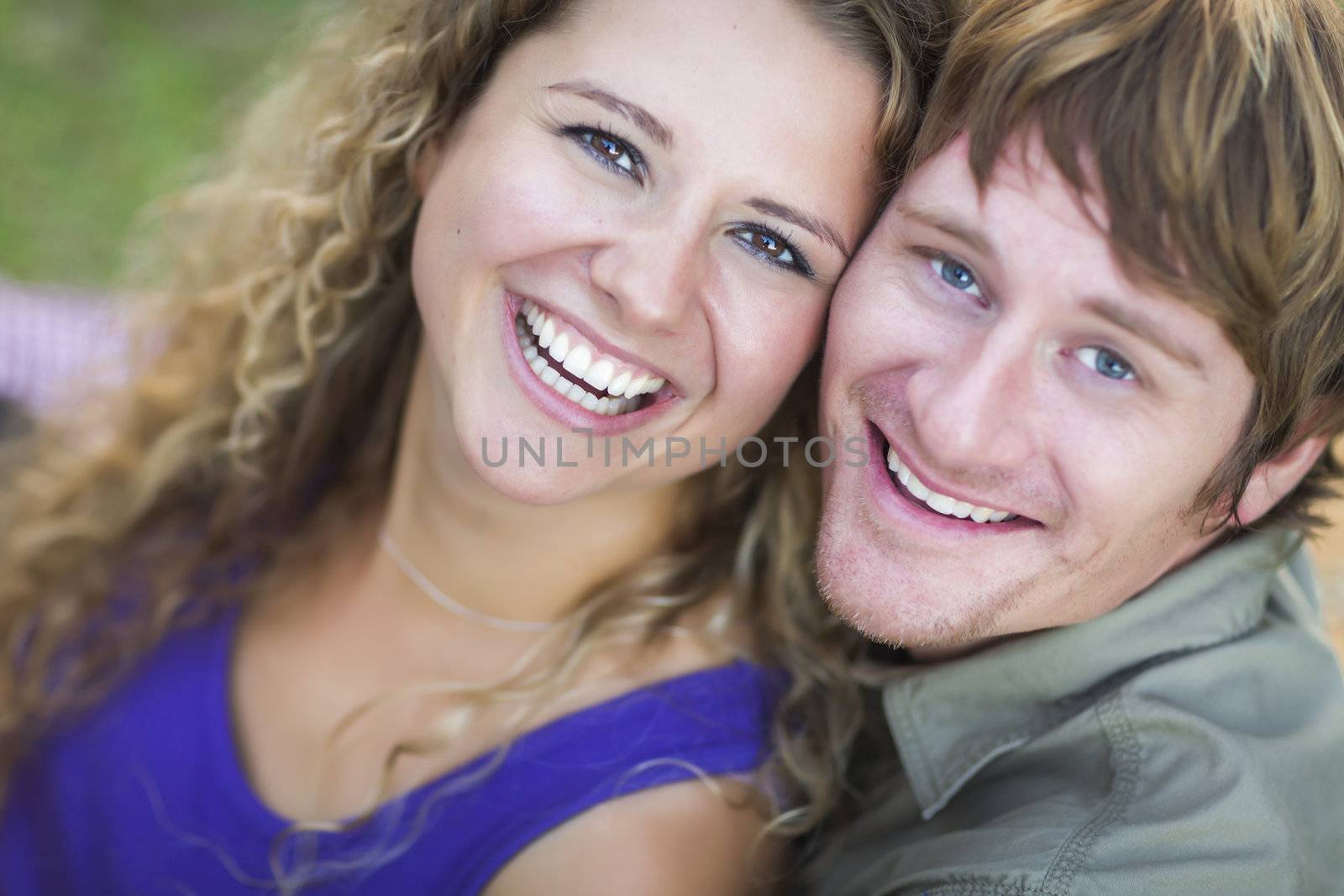 An Attractive Couple Enjoying A Day in the Park Together.