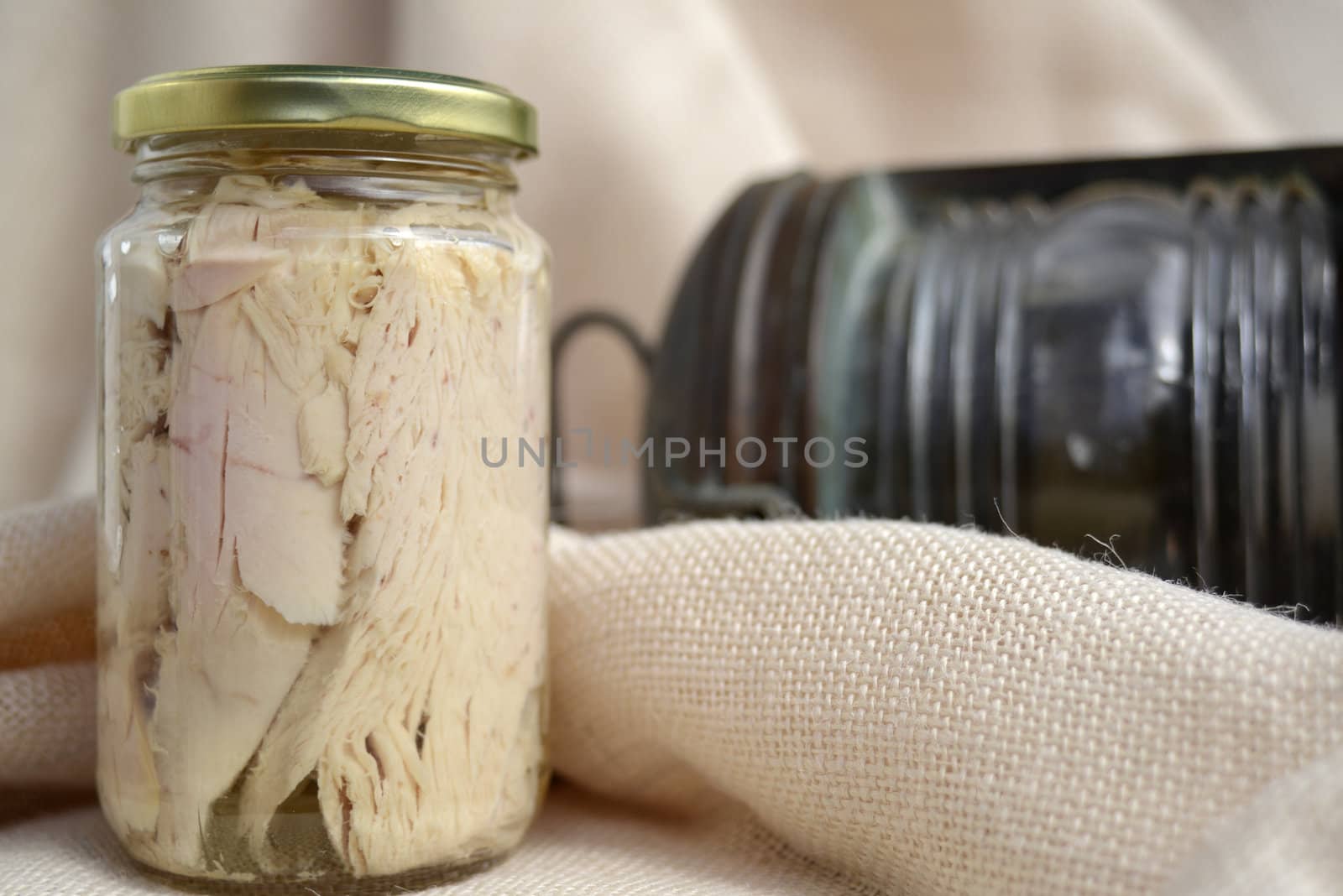 bonito cantabrian preserved in glass jar