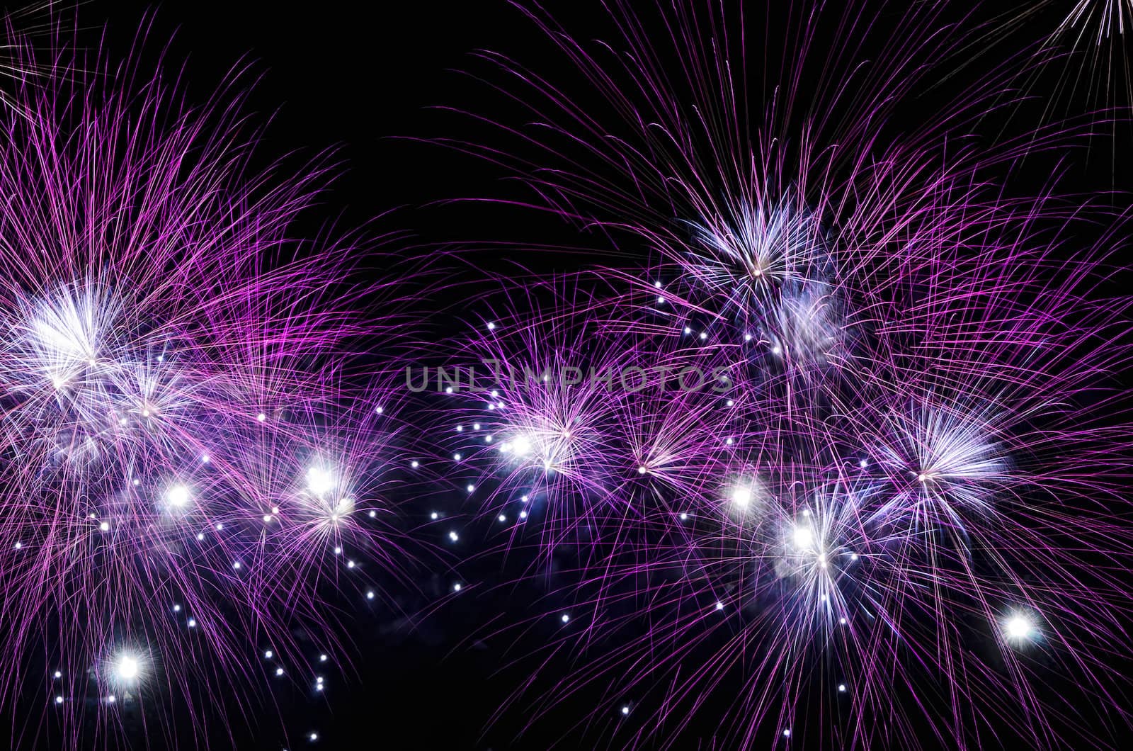 Fireworks during the New Year's celebration in the Philippines