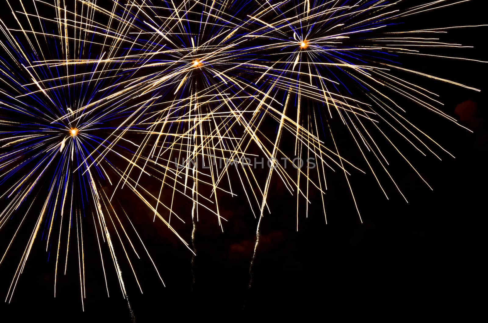 Fireworks light up the night sky during a New Year's celebration