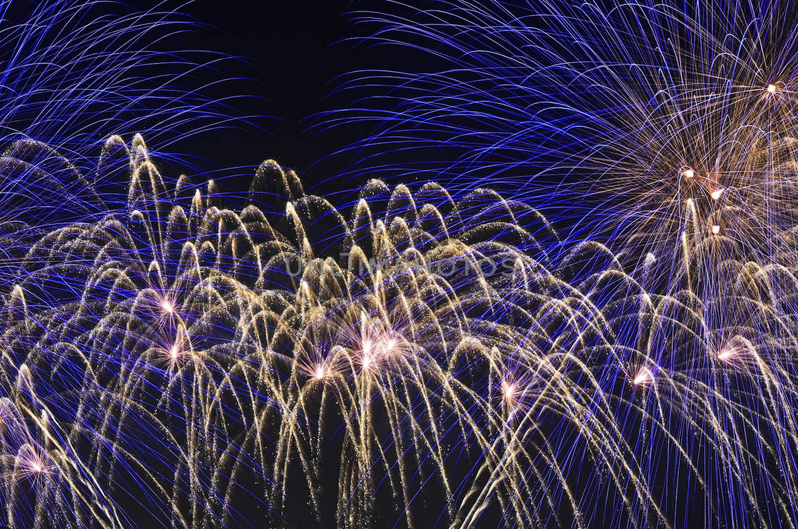 Fireworks light up the night sky during a New Year's celebration