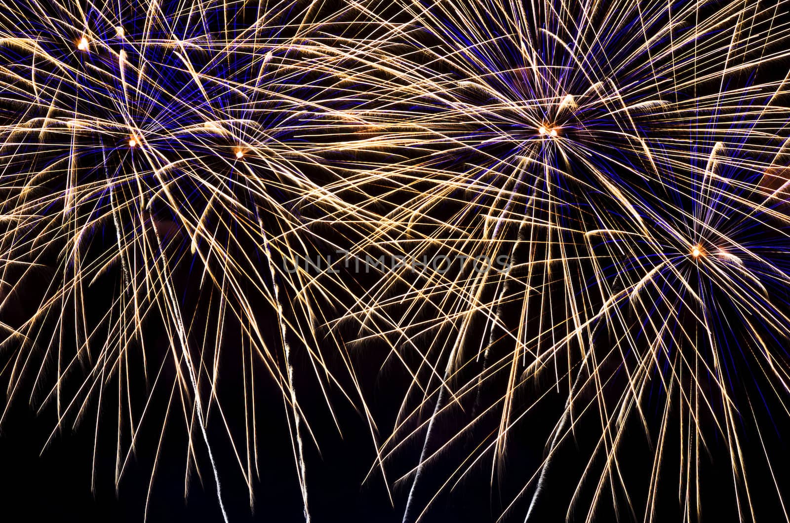 Fireworks light up the night sky during a New Year's celebration