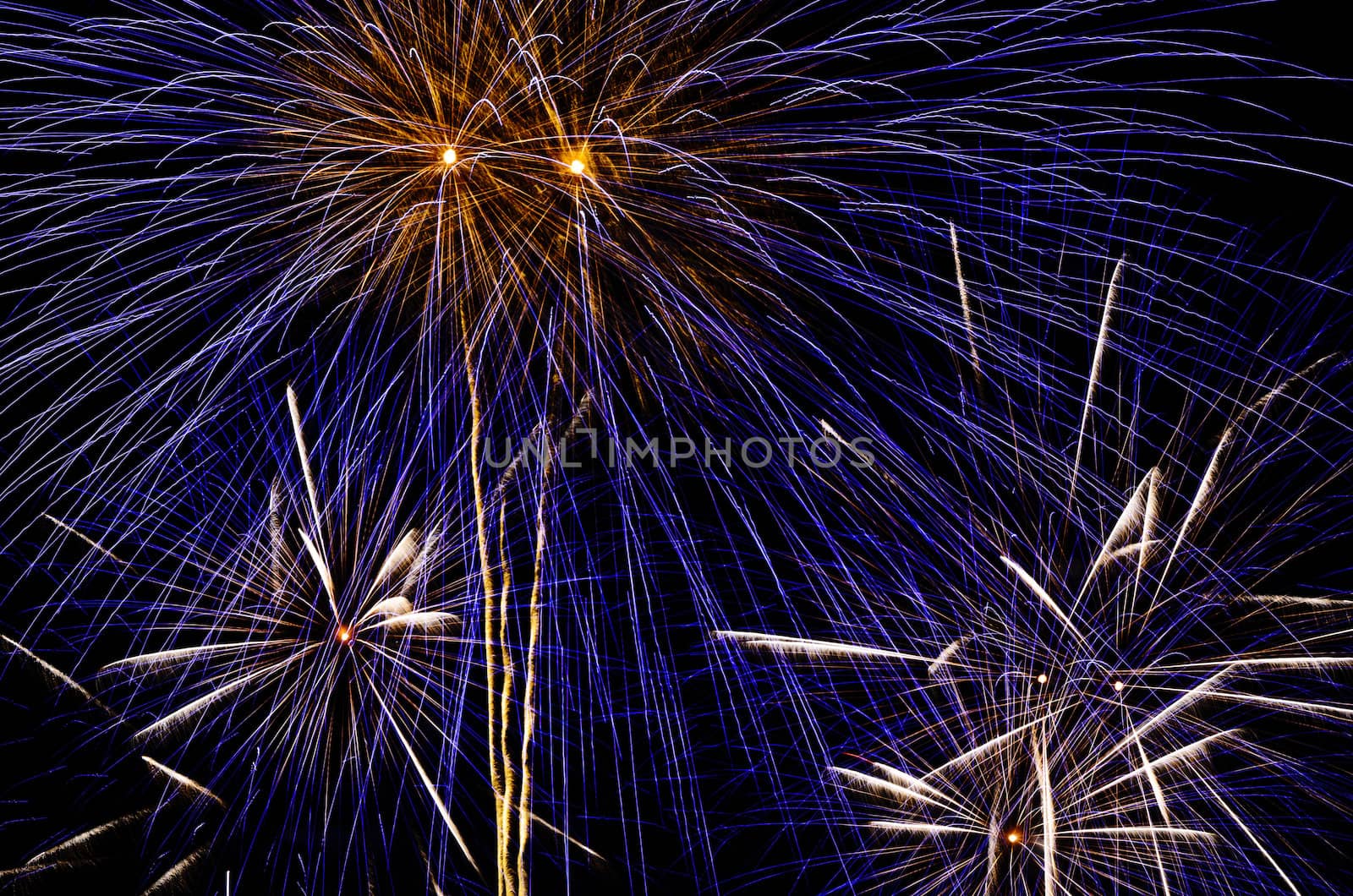 Fireworks light up the night sky during a New Year's celebration