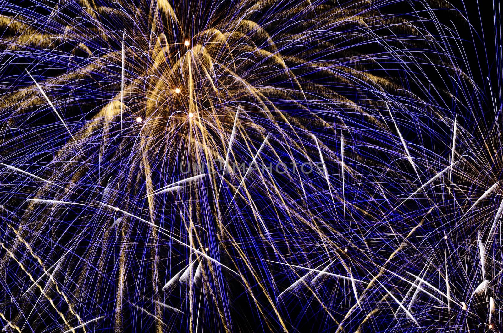 Fireworks light up the night sky during a New Year's celebration