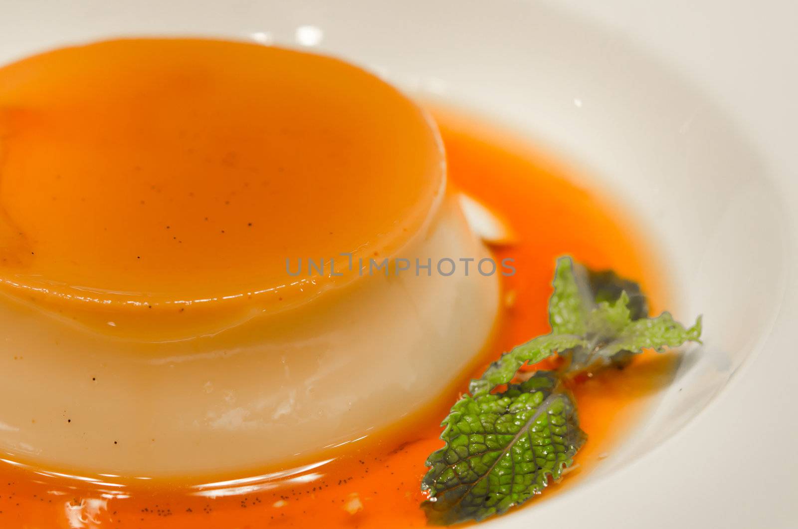 Caramel custard, Custard pudding - sweet dessert