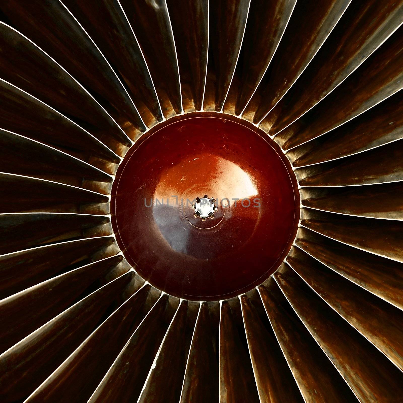 Jet engine turbine detail