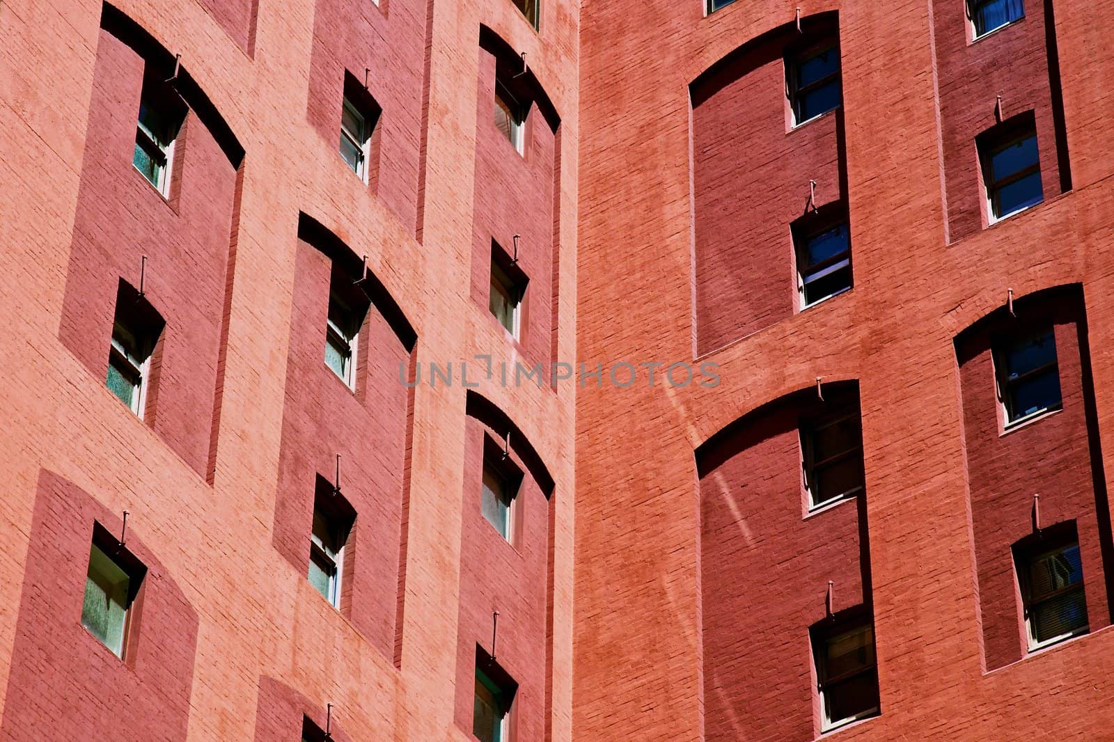 Office Buildings in the City red Brick at an Angle