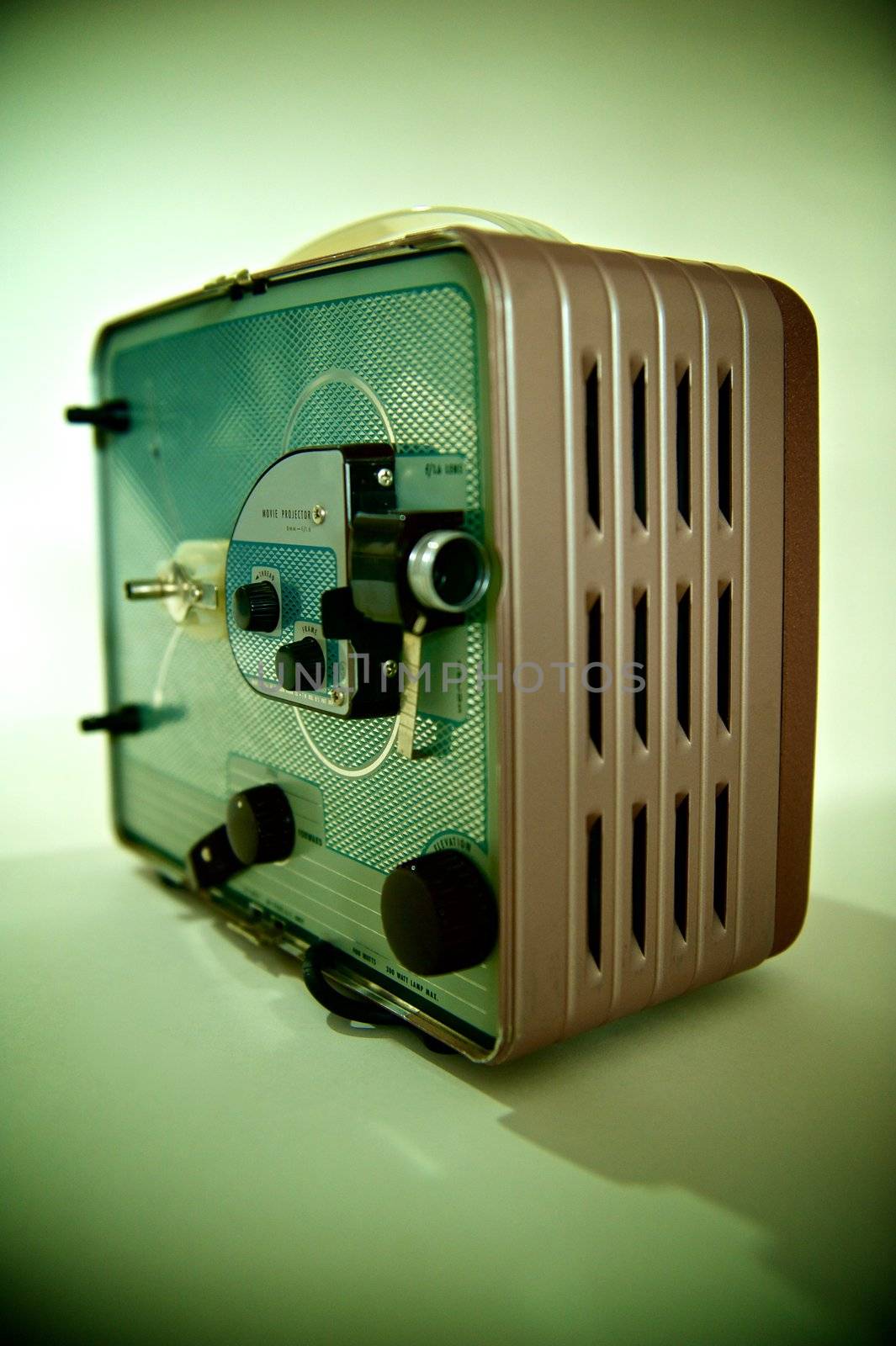 Vintage 8mm Home Movie Projector on Angle-Cross Processed by pixelsnap