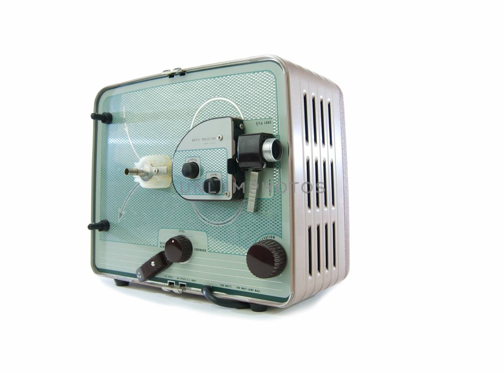 Vintage 8mm Home Movie Projector on Angle by pixelsnap