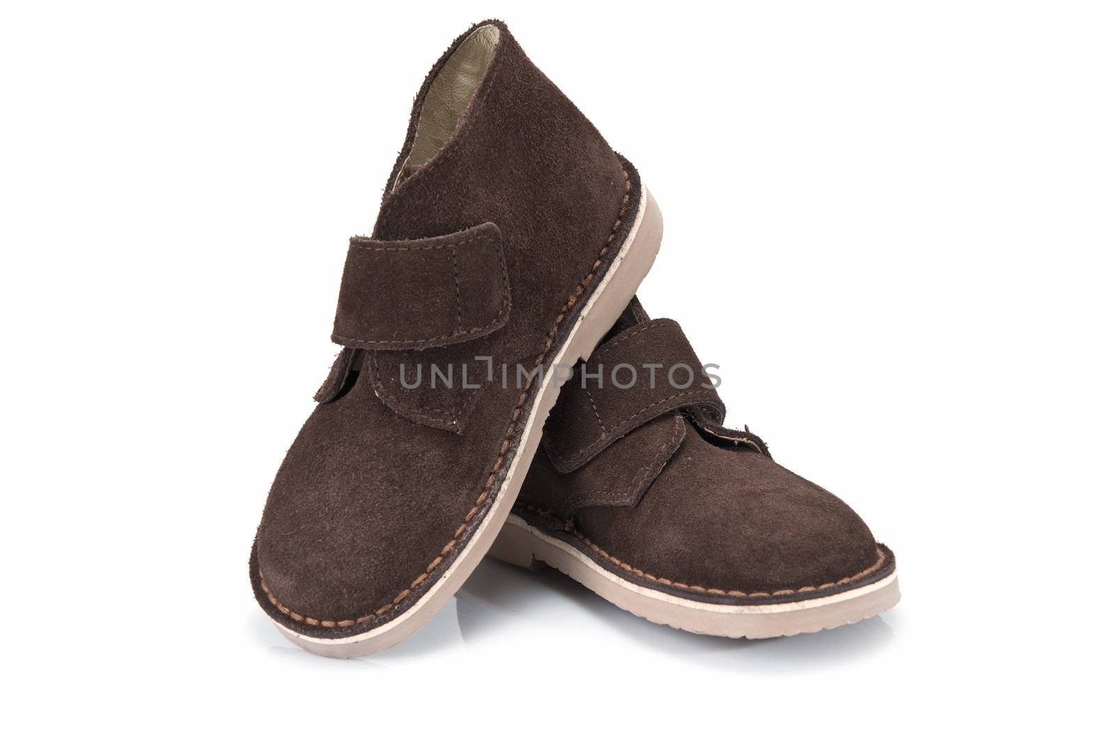 Brown leather boots for kids by angelsimon