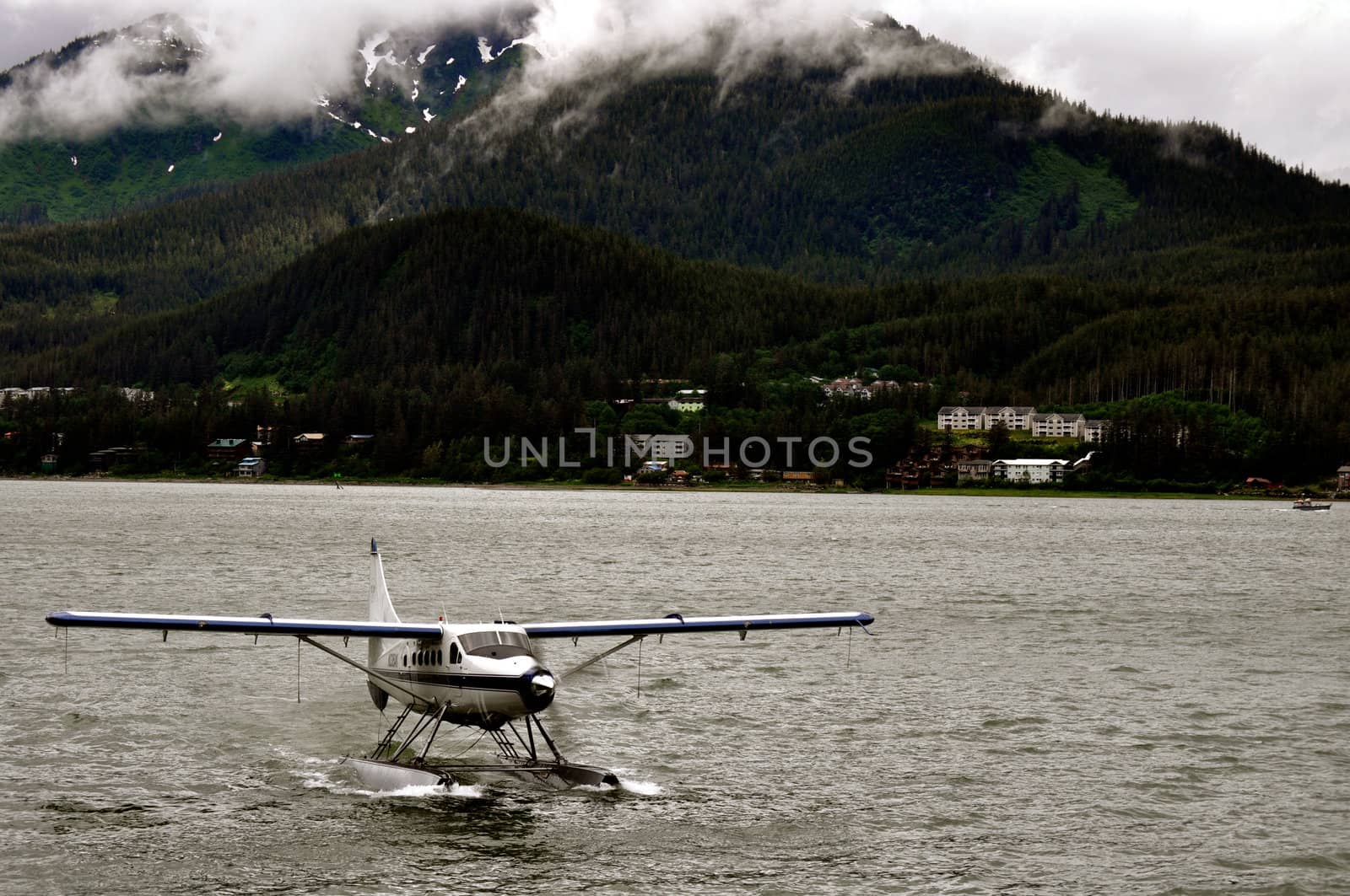 Juneau Floatplane Landing Lower Left Corner by RefocusPhoto