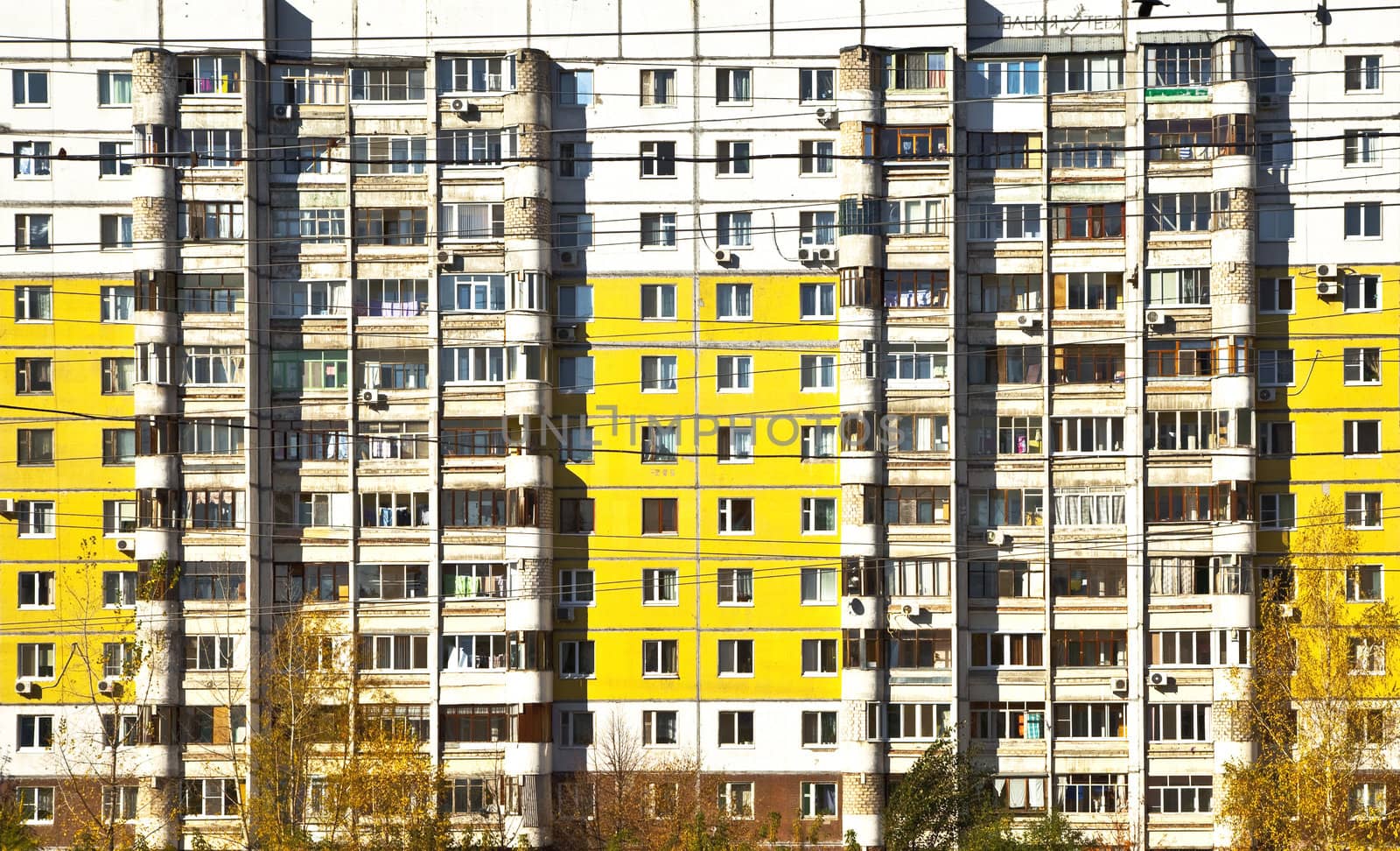 Social facade of an apartment building by Oledjio