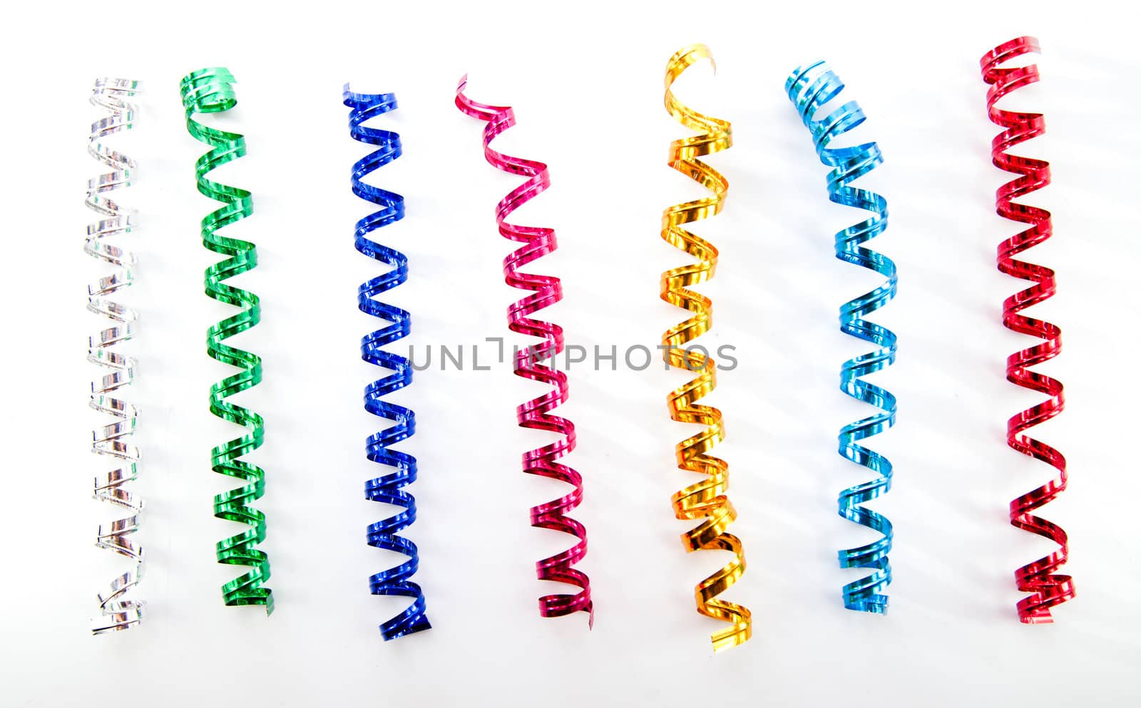 confetti or streamer isolated on a white background