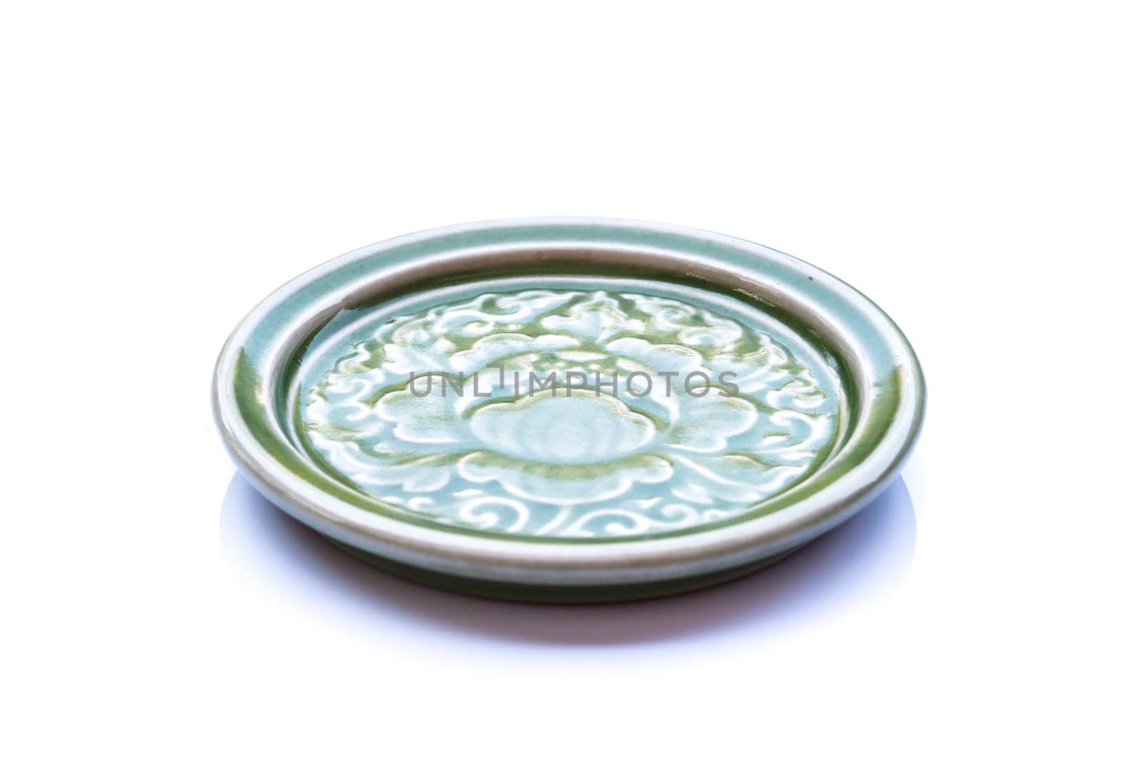 Ceramic Saucer on White Background