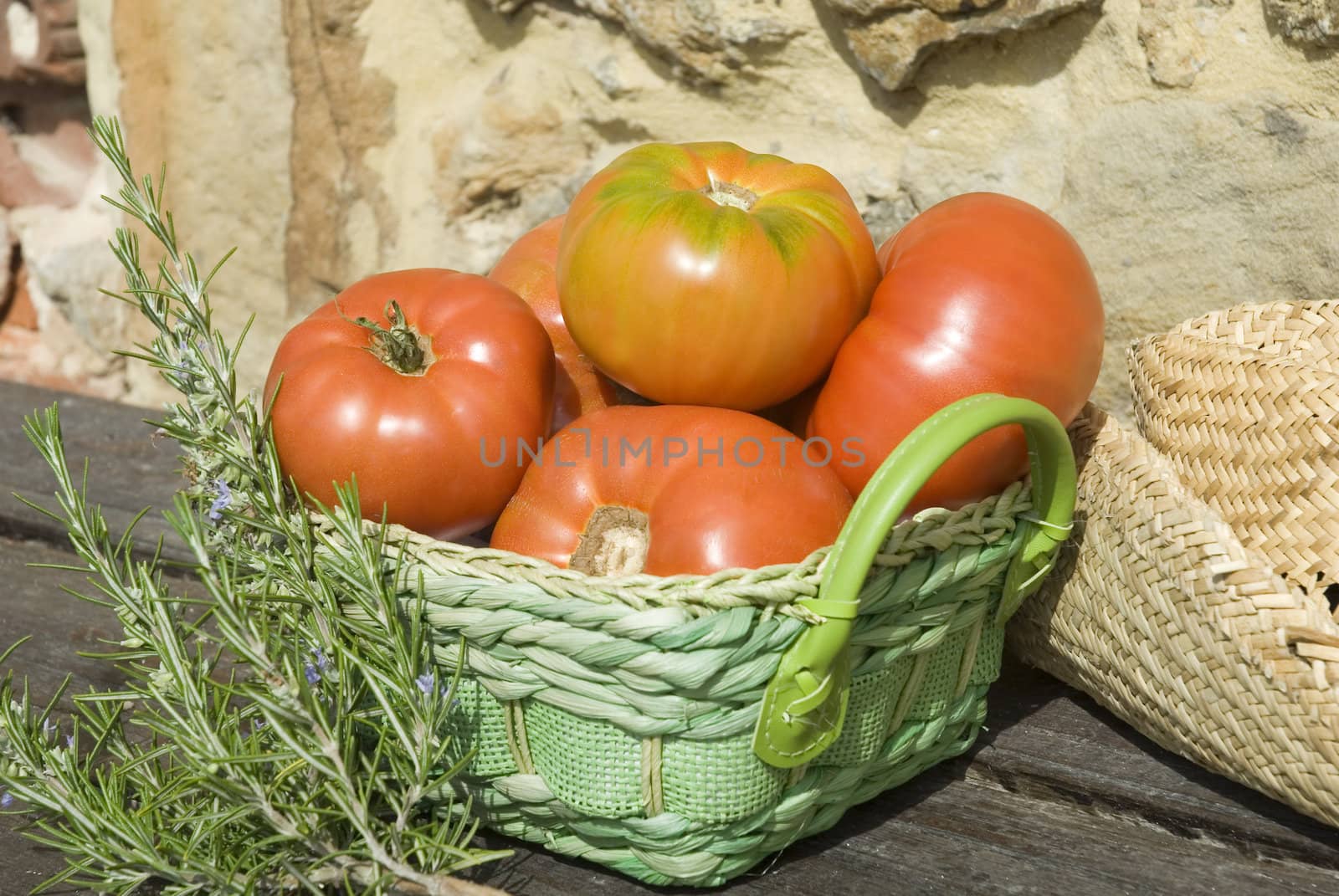 red tomatoes from the garden by Carche