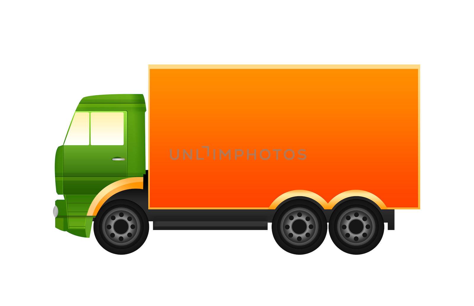 Illustration of a colorful truck