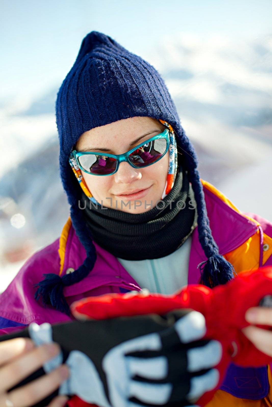 Female skier portrait