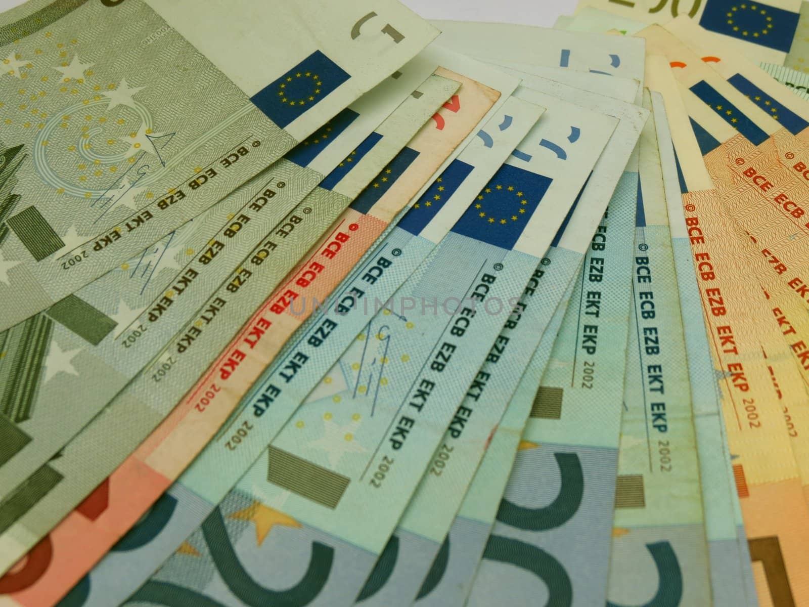 Euro (EUR) banknotes - legal tender of the European Union