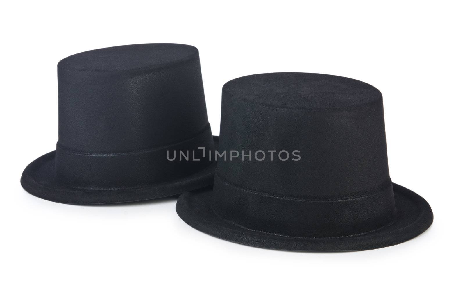 Cylinder hat isolated on the white by Elnur