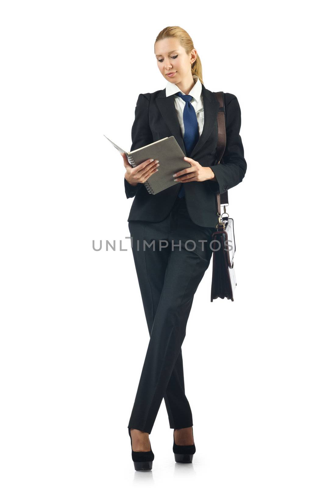 Young businesswoman with briefcase by Elnur