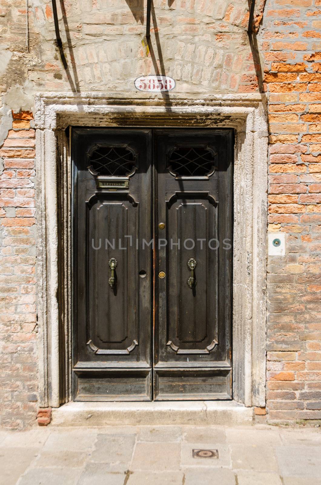 Entrace door on bright summer day by Elnur