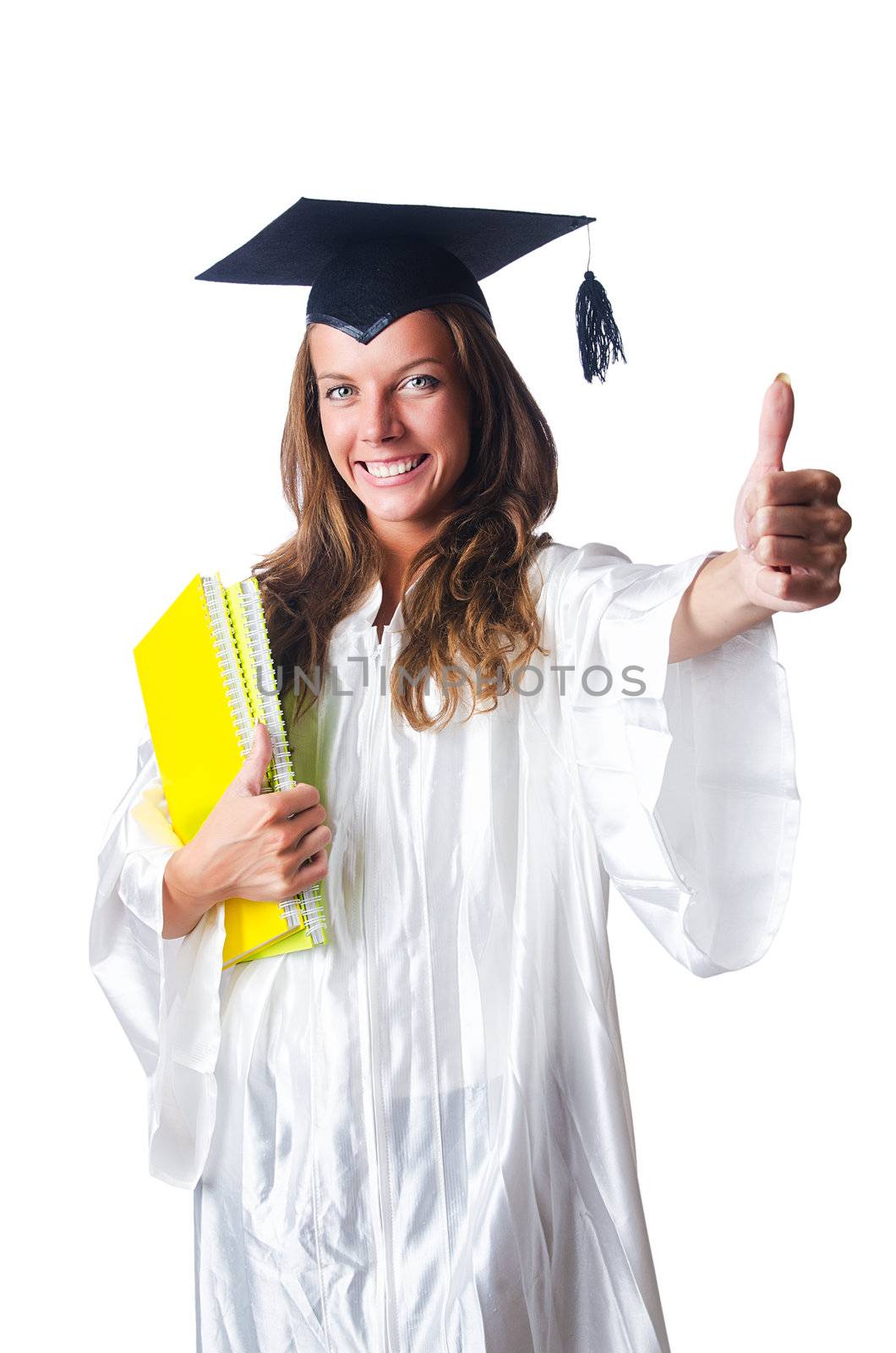 Graduate isolated on the white