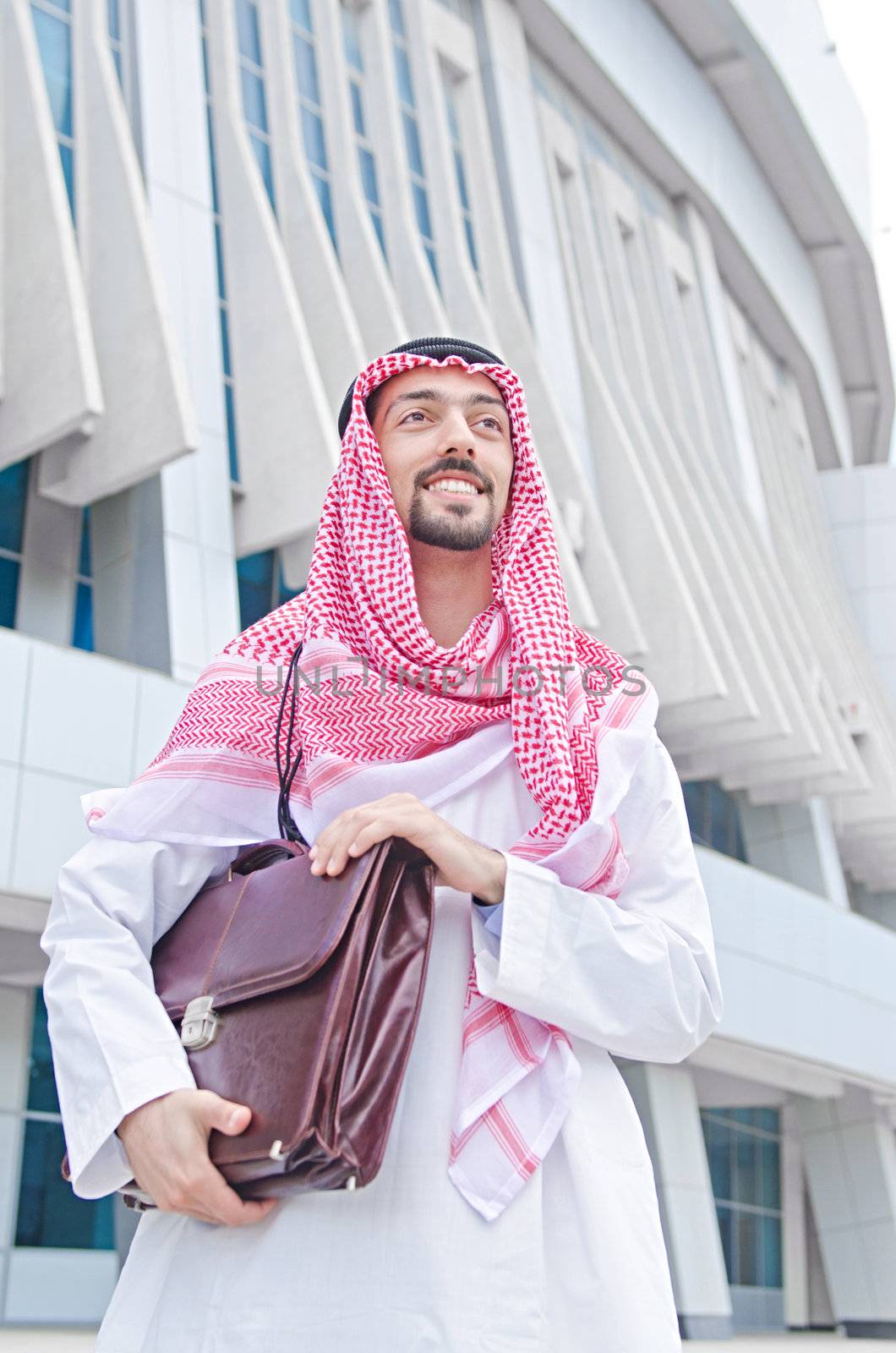 Arab on the street in summer