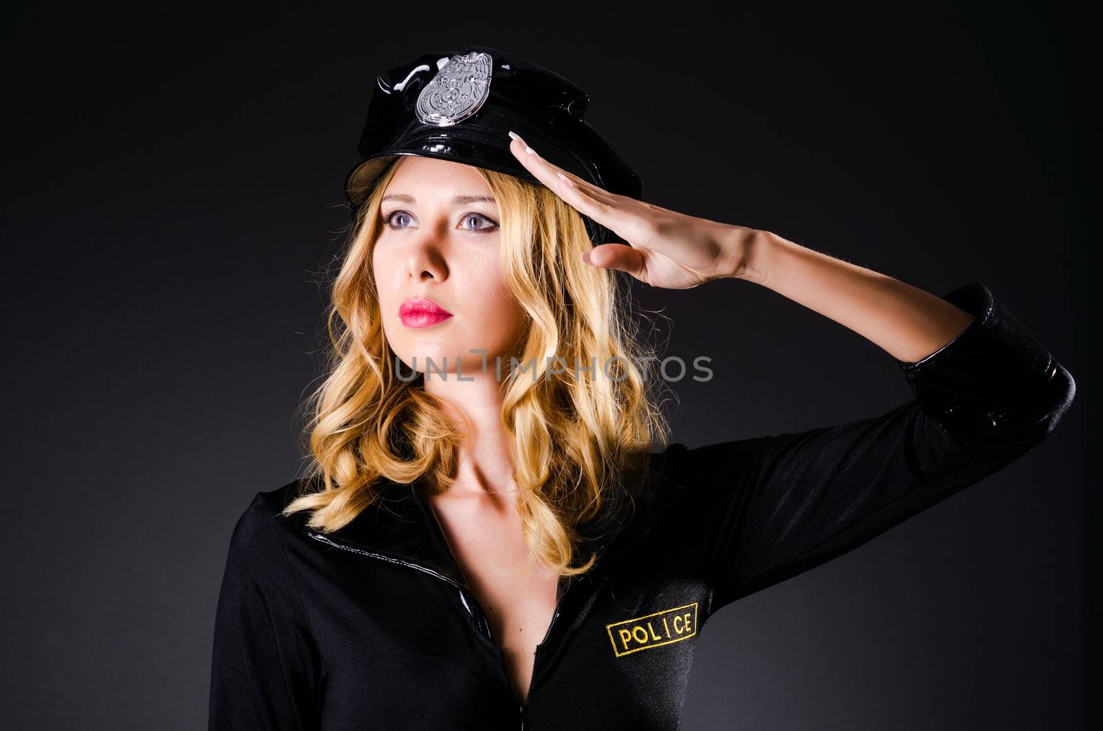 Young attractive woman police by Elnur