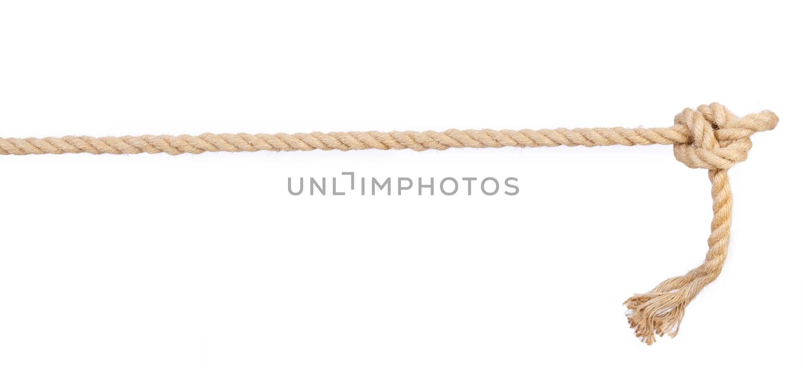 Rope knot isolated on white