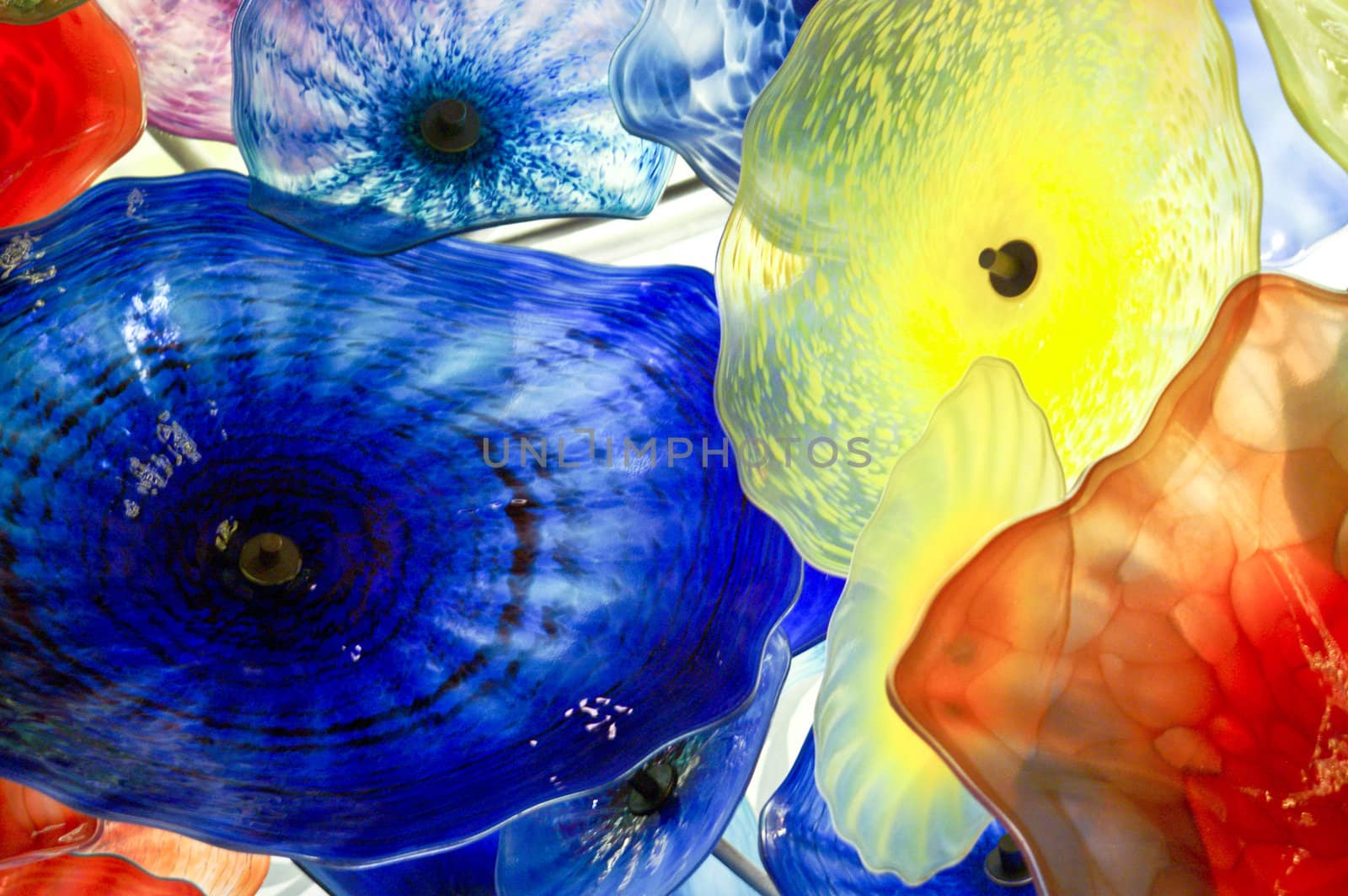 Color glass shaped like marine life
