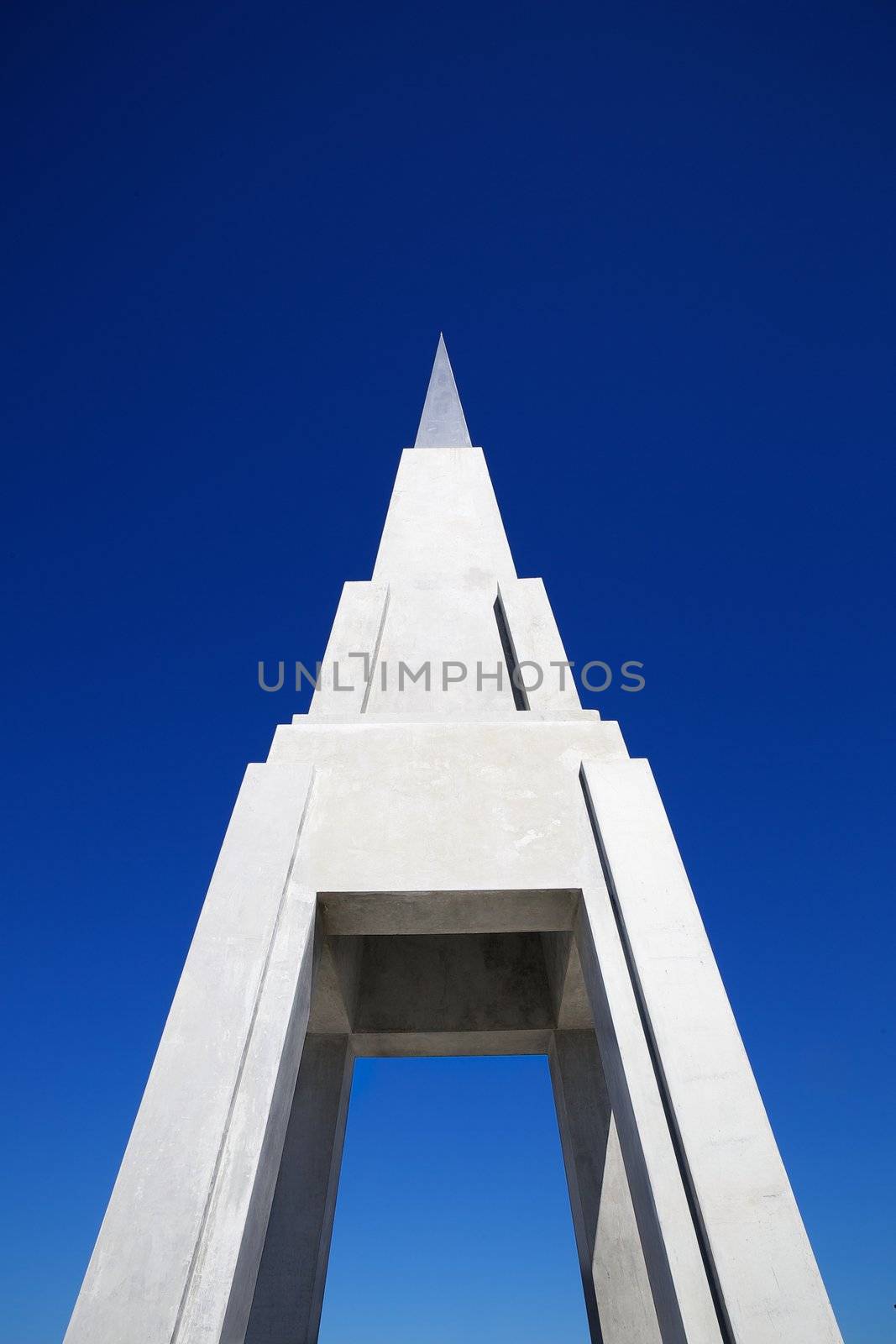 Pyramid Peak like structure of concrete and steel